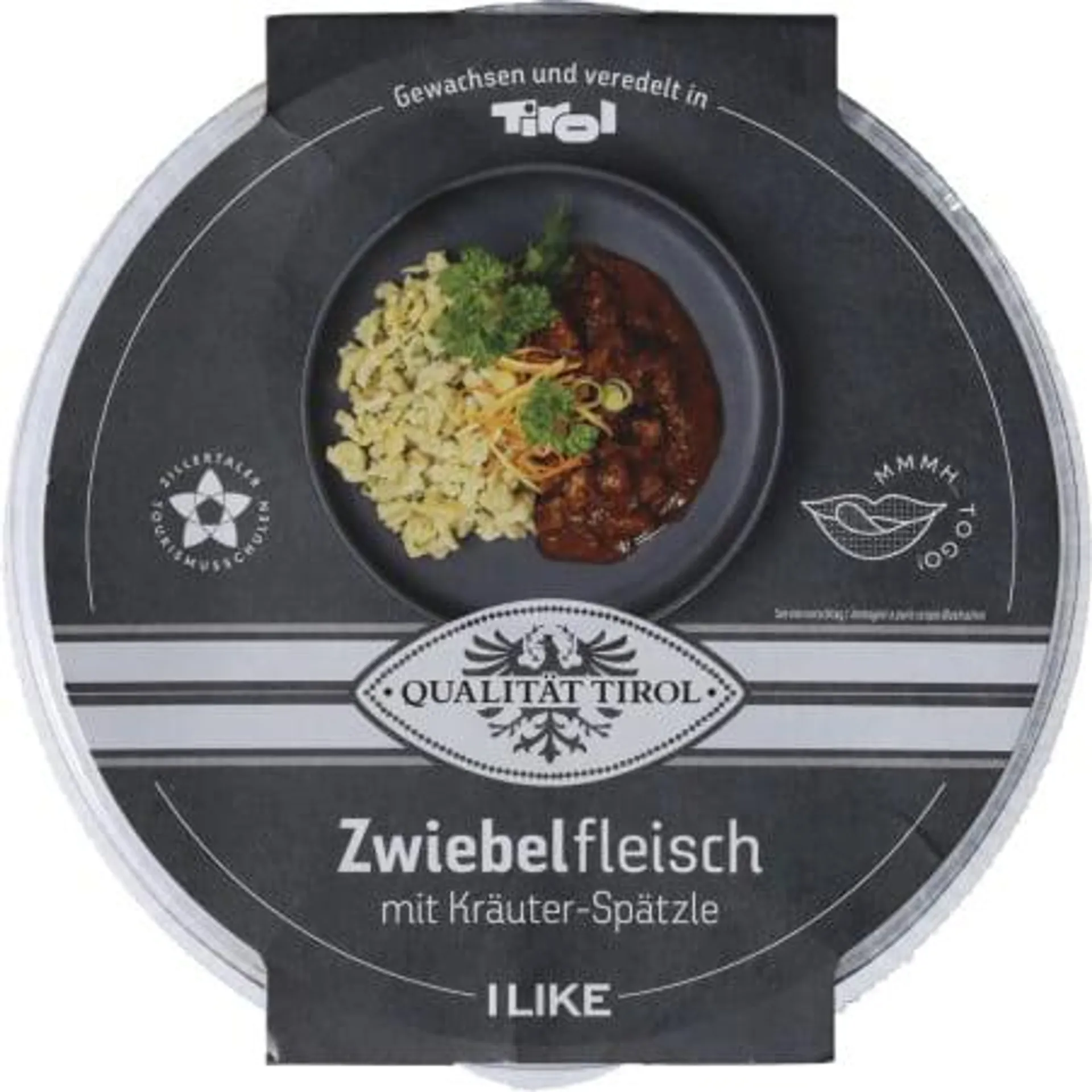 Qualität Tirol Zwiebelfleisch mit Kräuterspätzle