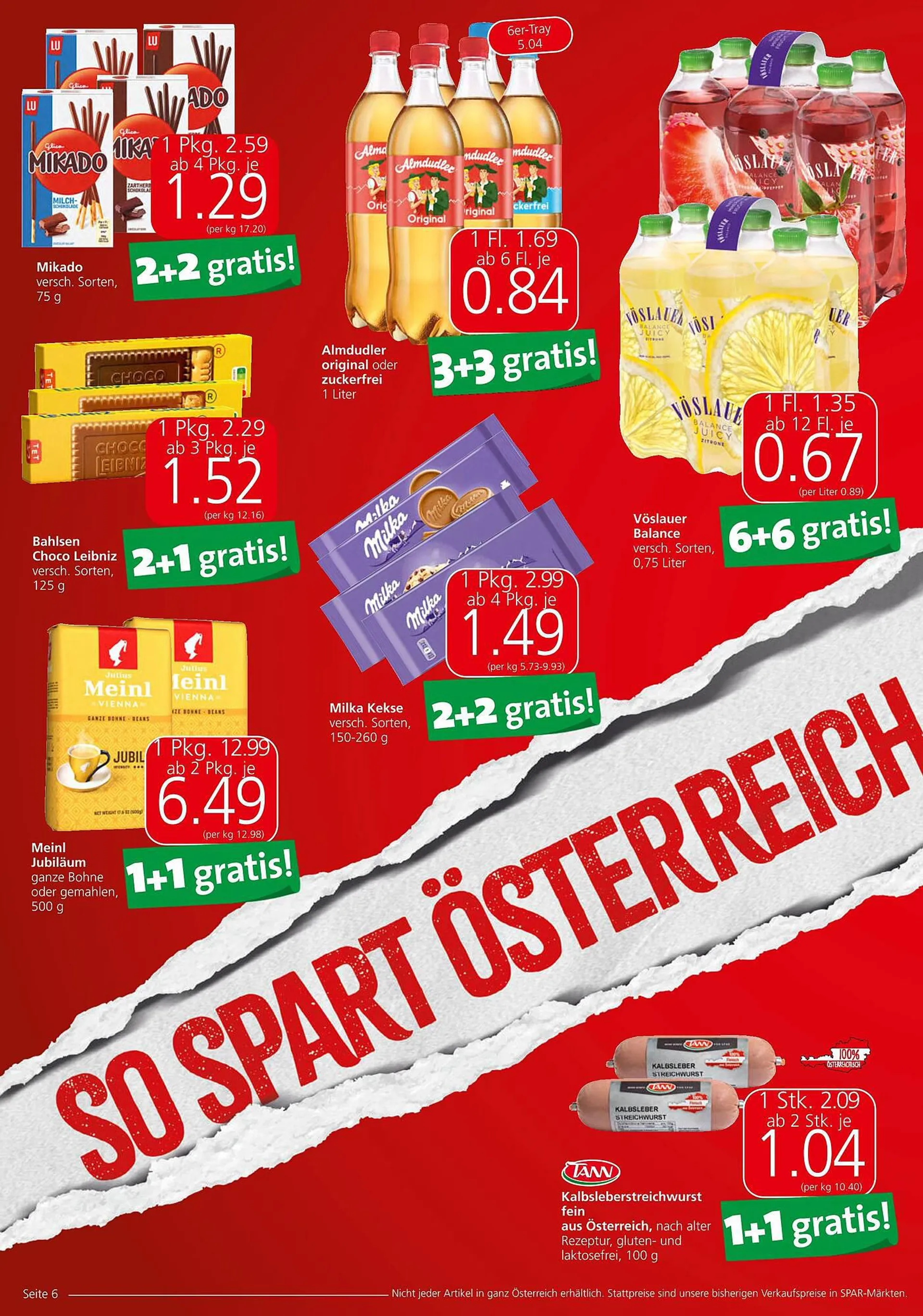 Spar Flugblatt von 23. November bis 13. Dezember 2023 - Flugblätt seite  6