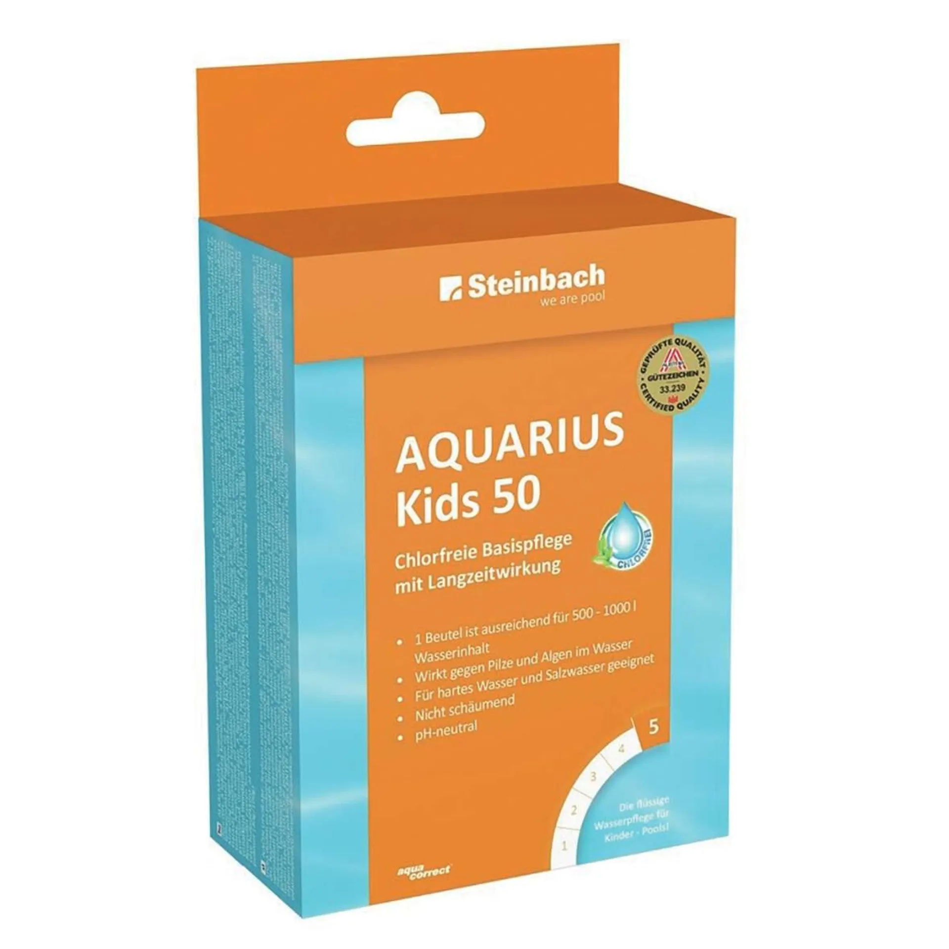 Aquarius Kids 50, 5 x 50ml Wasserpflege für Kinderbecken