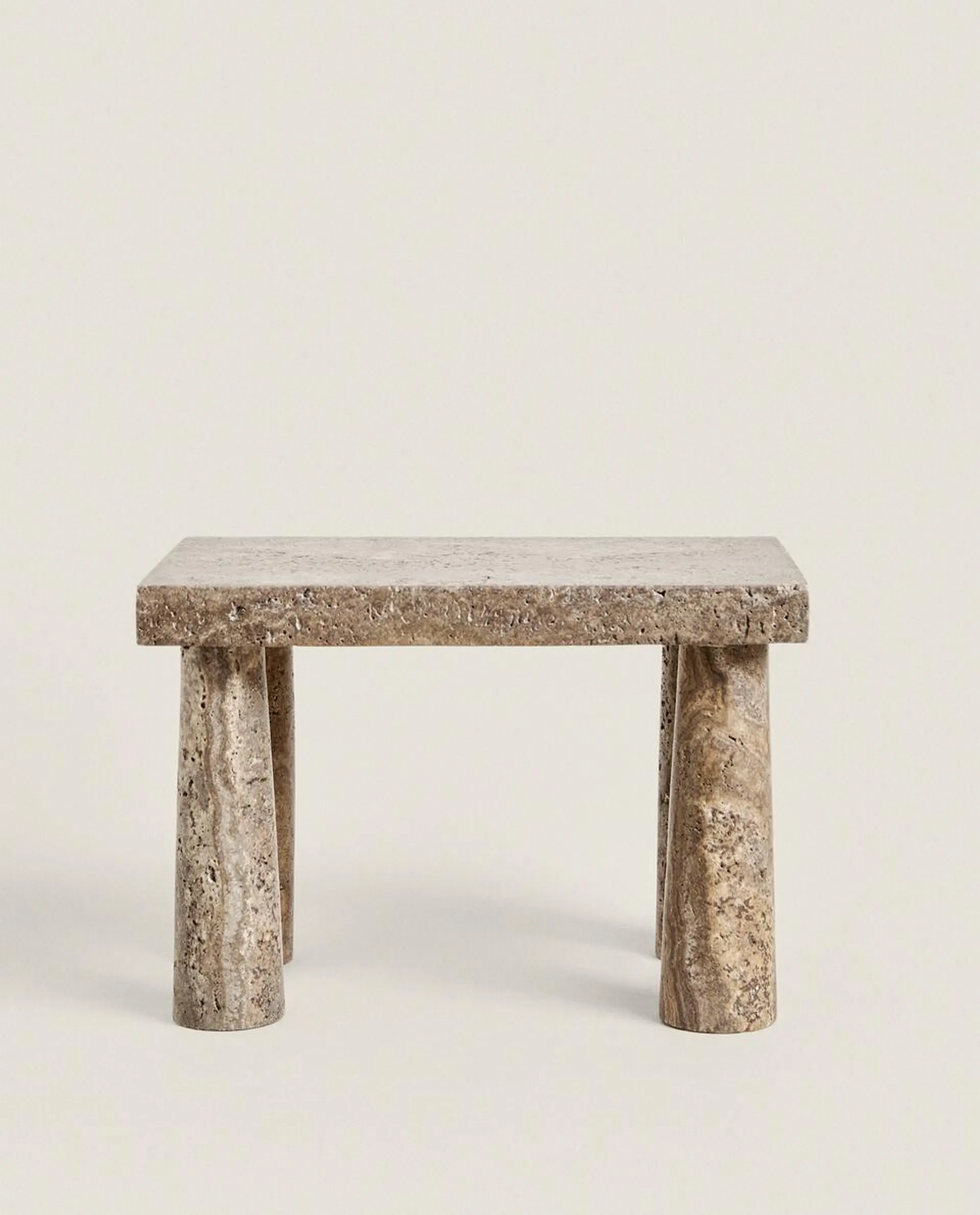 TRAVERTINE MINI SIDE TABLE