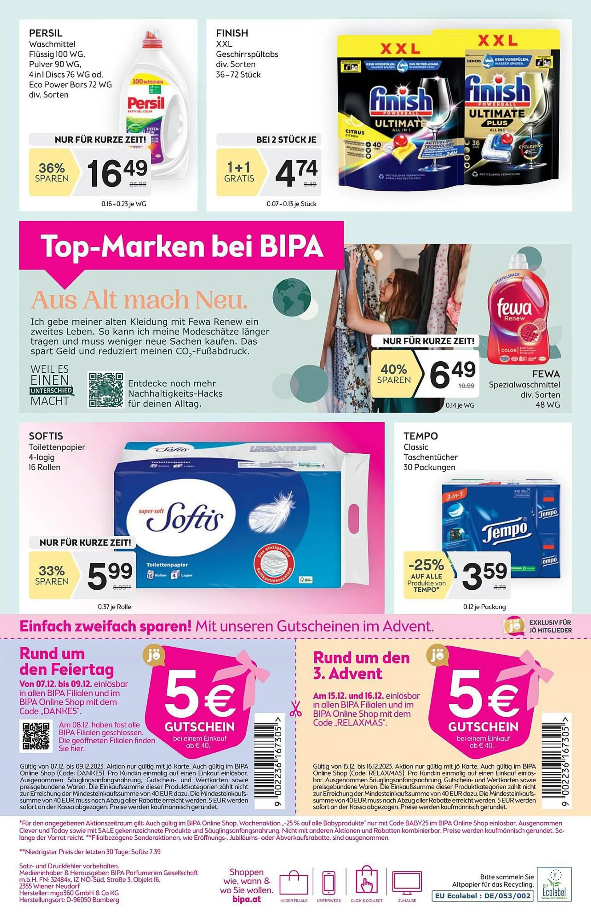 Bipa Flugblatt von 29. November bis 13. Dezember 2023 - Flugblätt seite  12