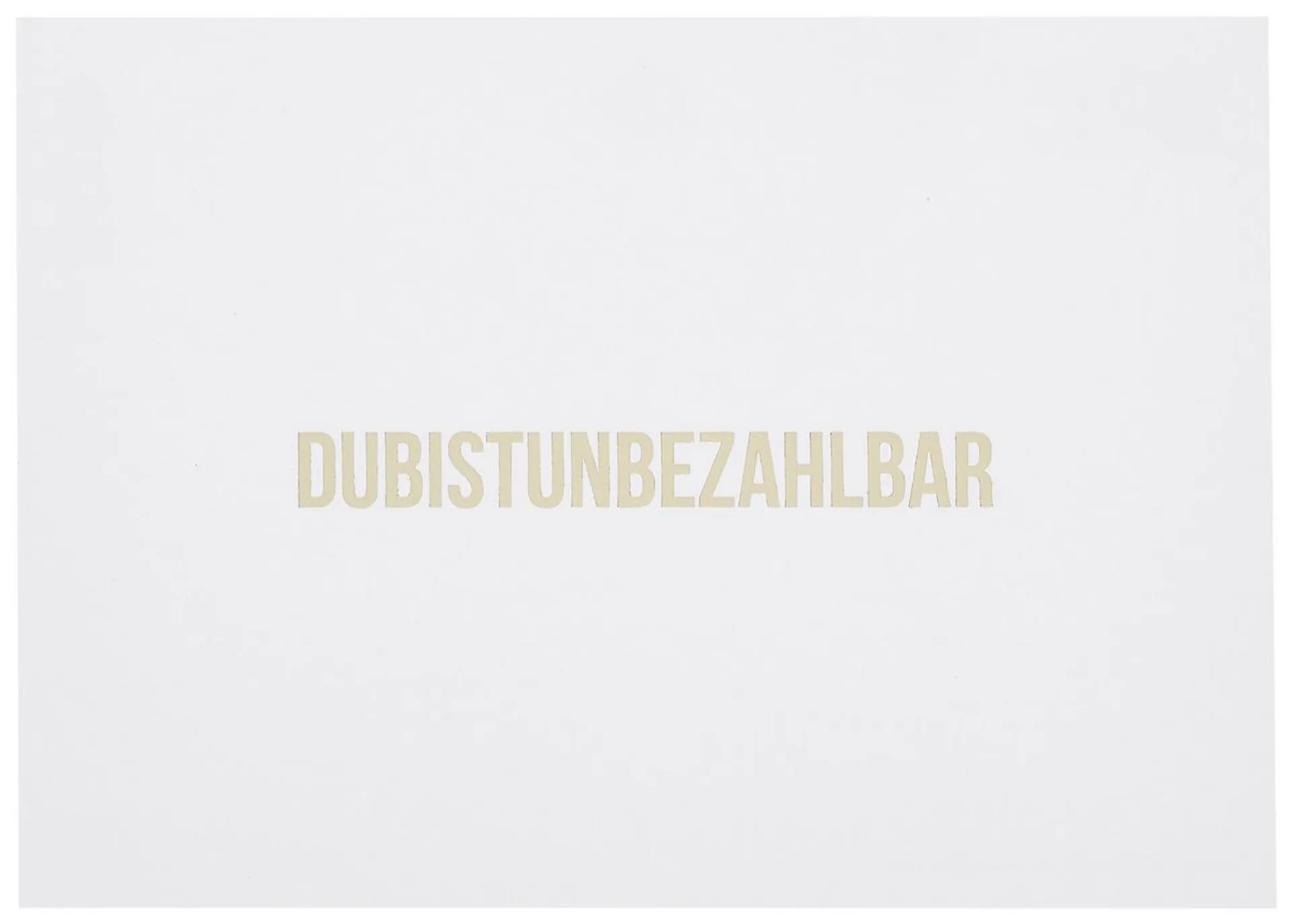 Postkarte Unbezahlbar