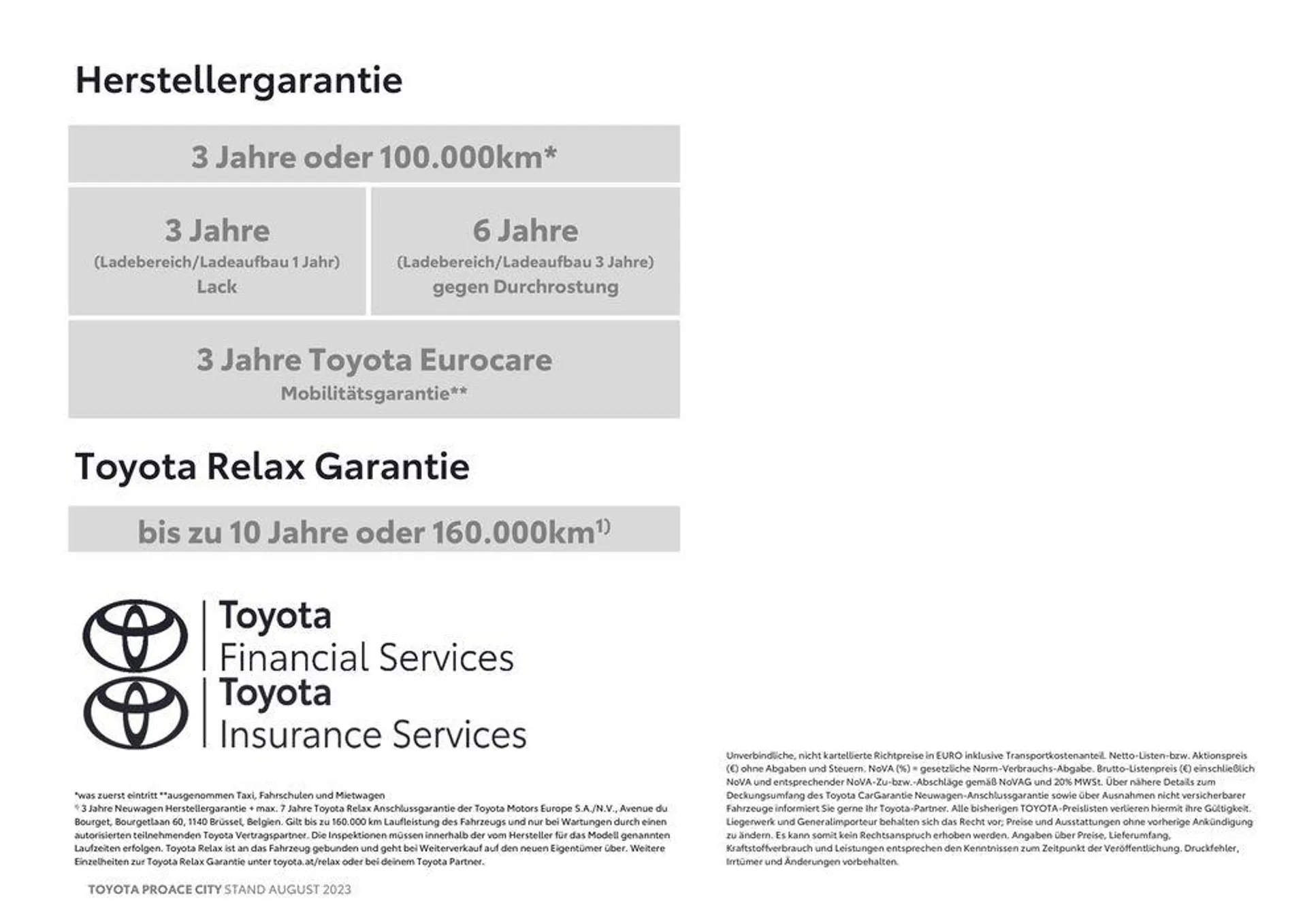 Toyota Proace City & Proace City Electric Preisliste von 3. November bis 3. November 2024 - Flugblätt seite  18