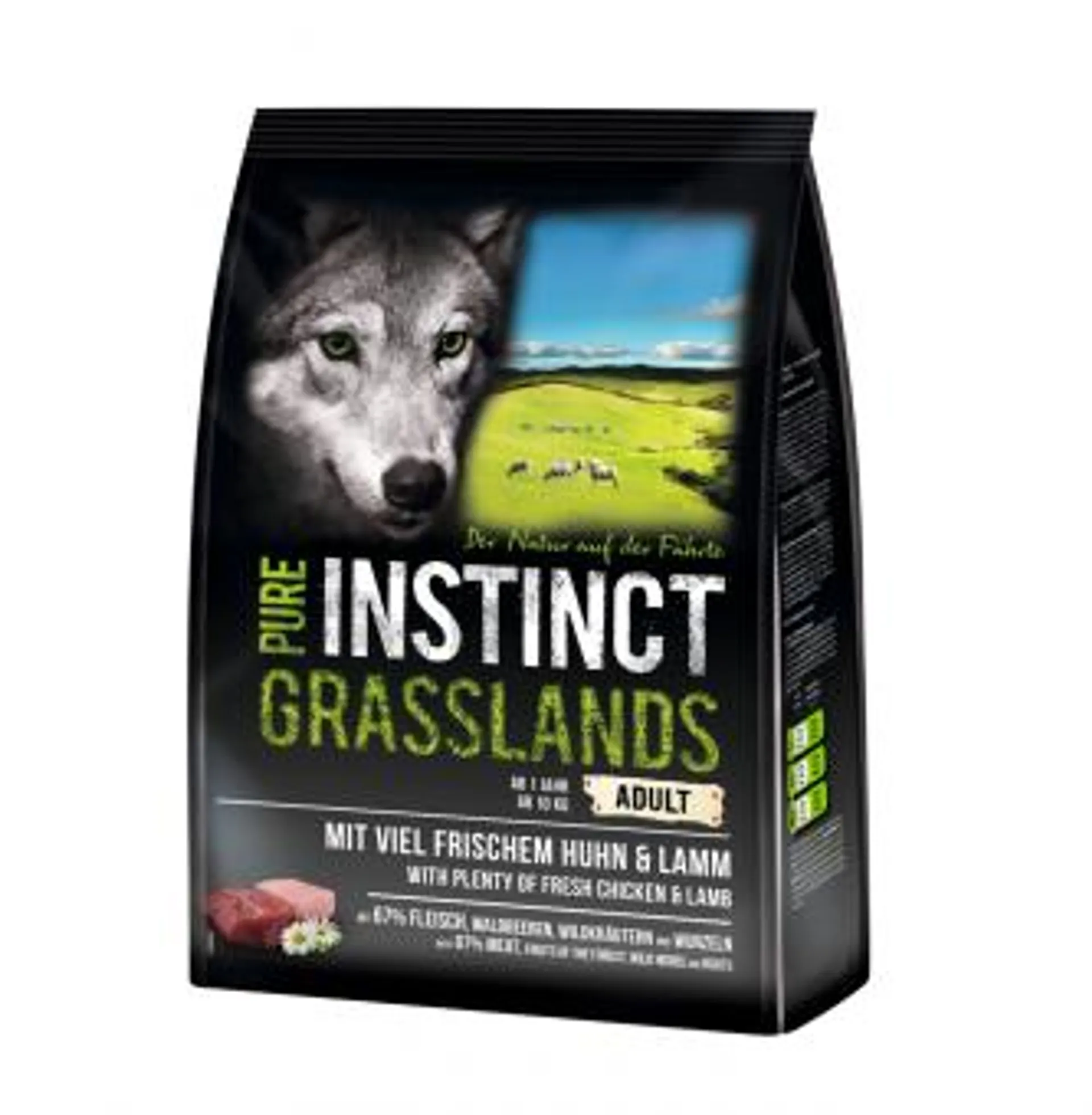 PURE INSTINCT Grasslands 1kg mit Huhn und Lamm