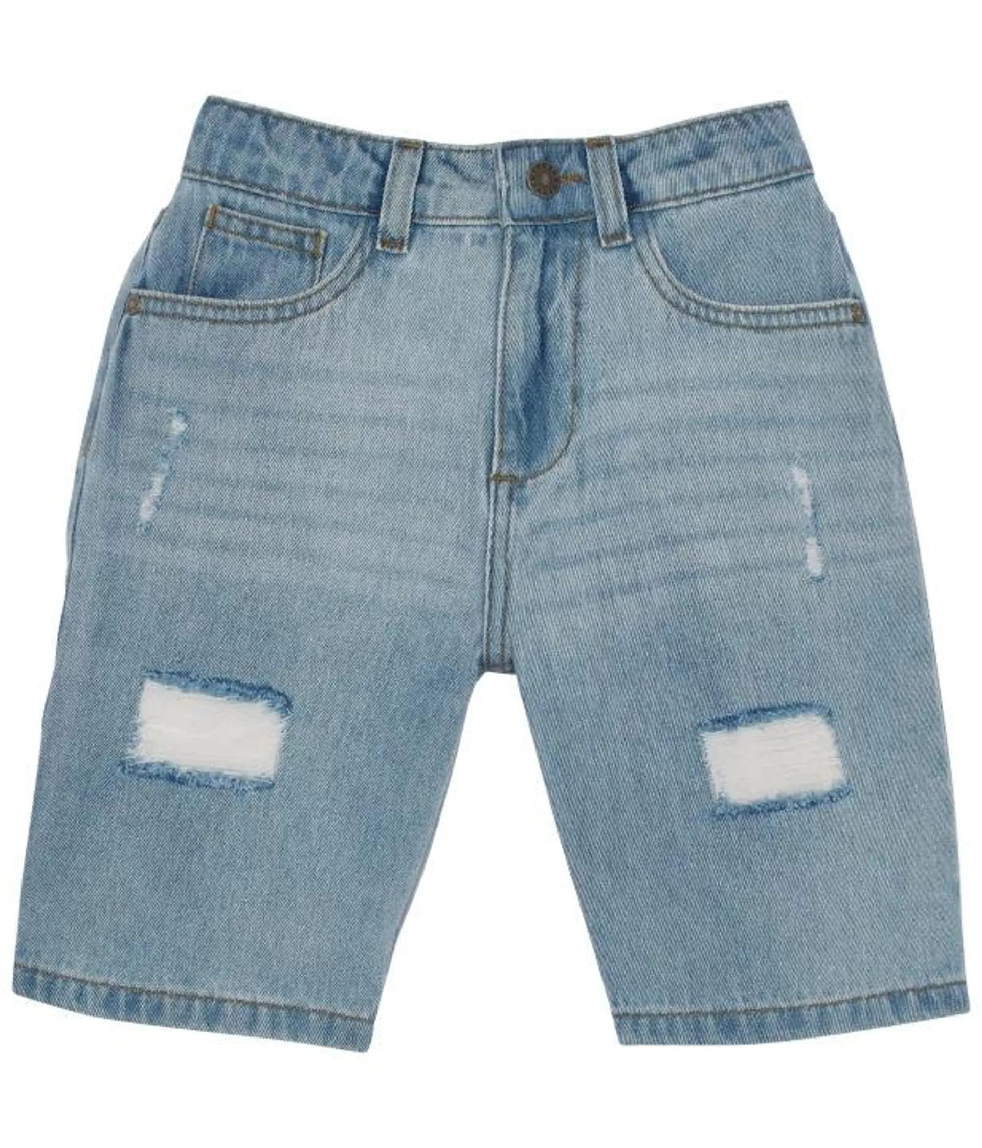 Jeans-Shorts mit Destroyed-Effekten