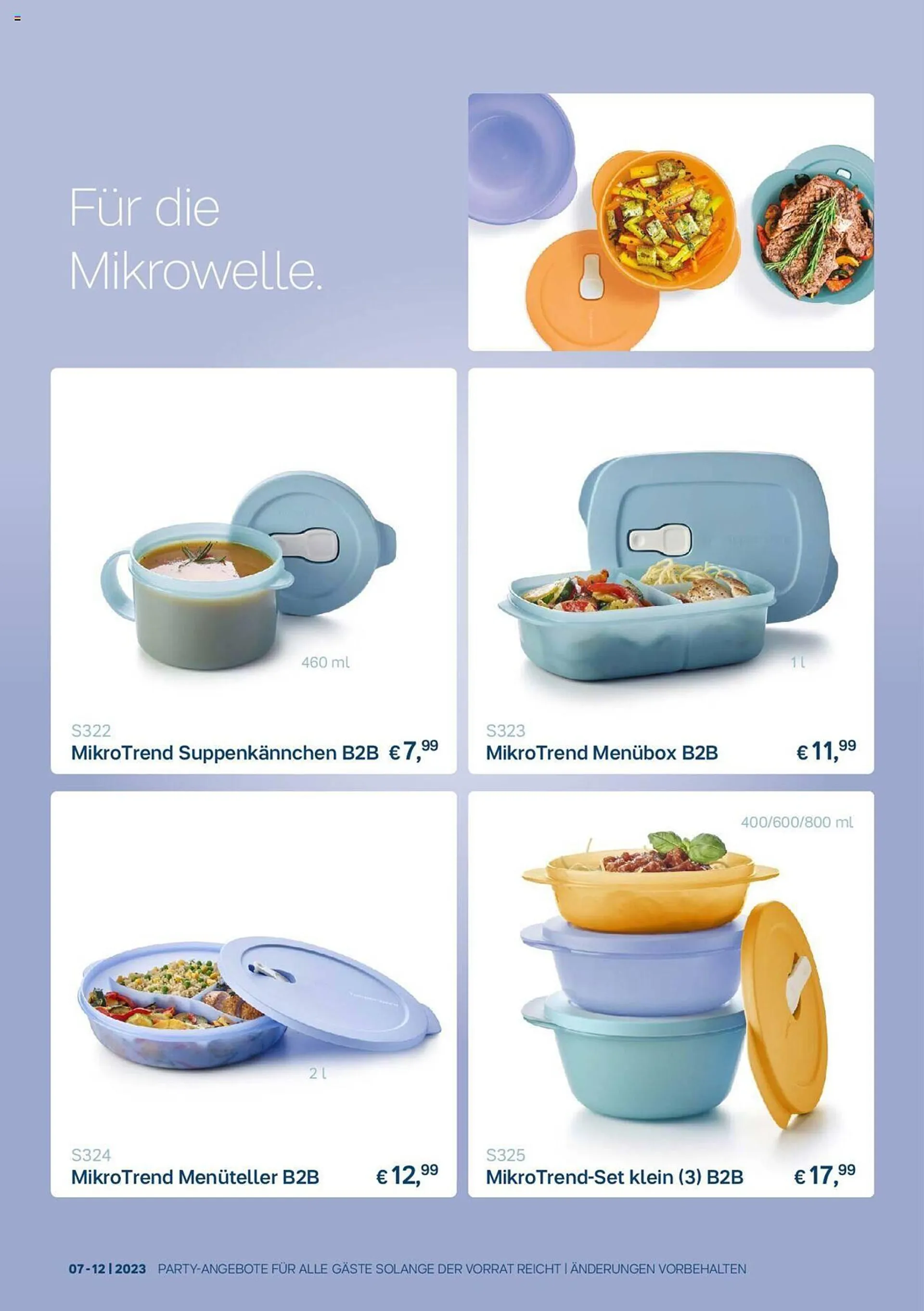 Tupperware Flugblatt von 3. Juli bis 31. Dezember 2023 - Flugblätt seite  4