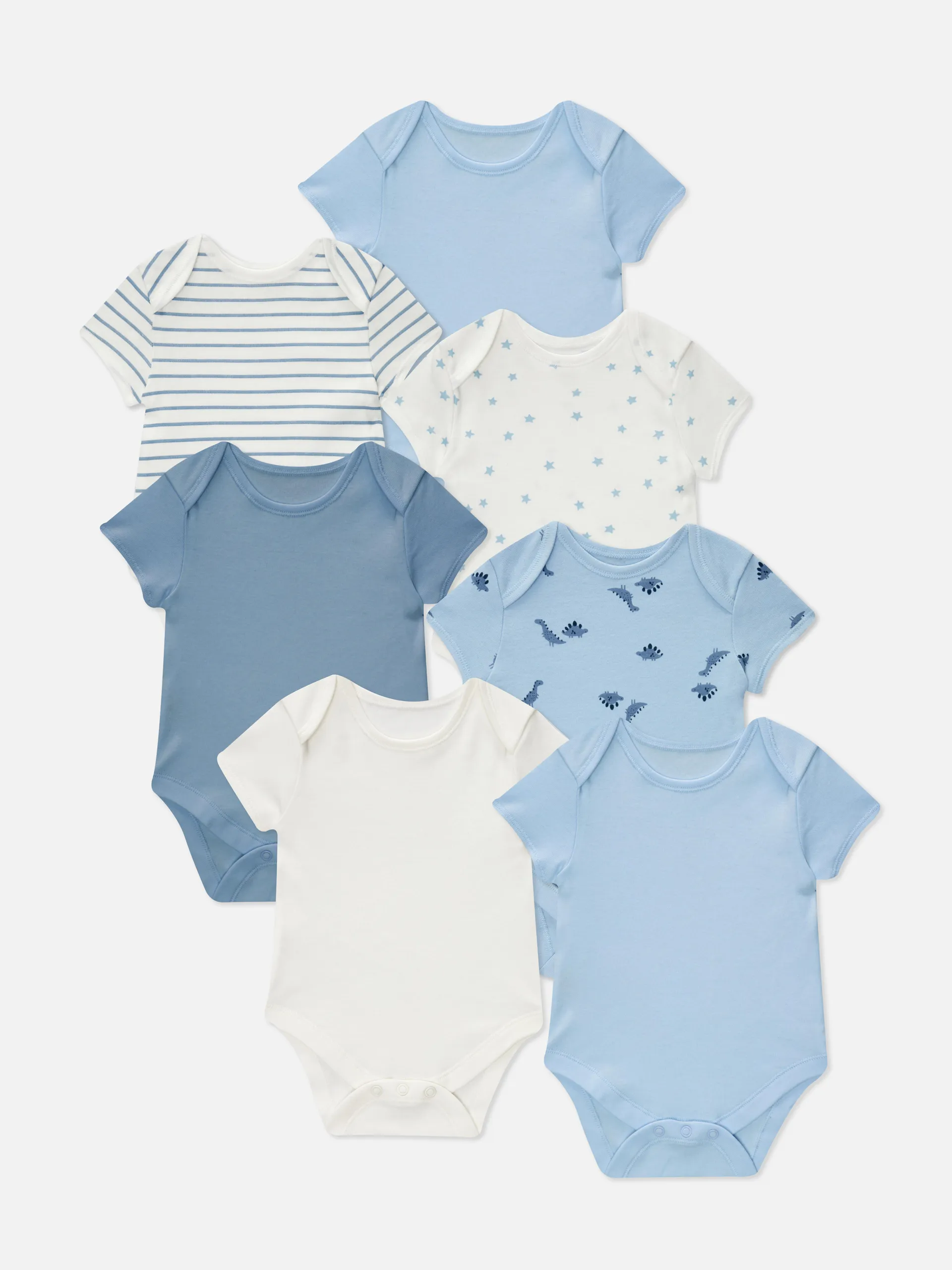 Bodys mit Print, 7er-Pack