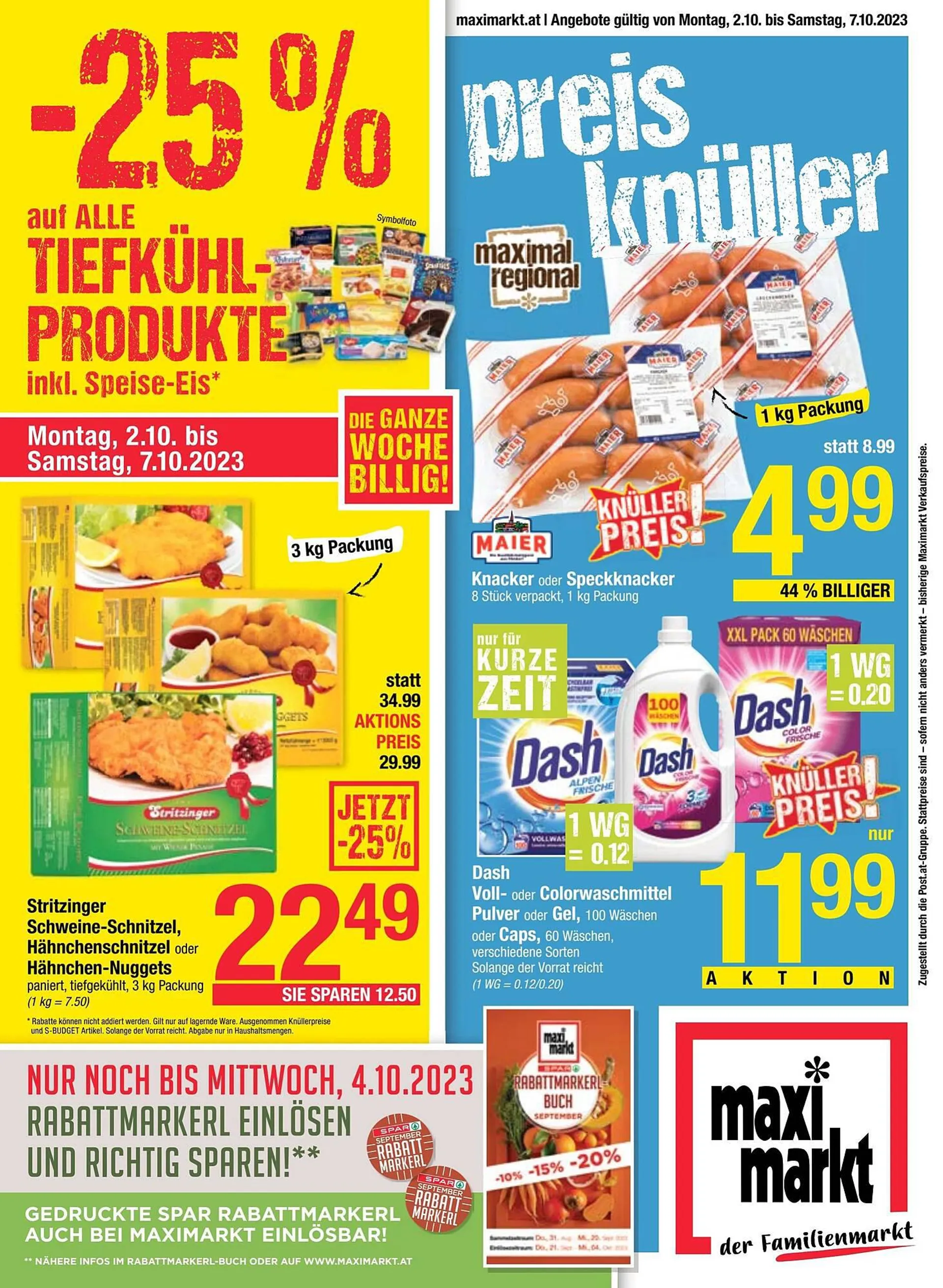 Maximarkt Flugblatt von 1. Oktober bis 7. Oktober 2023 - Flugblätt seite  1