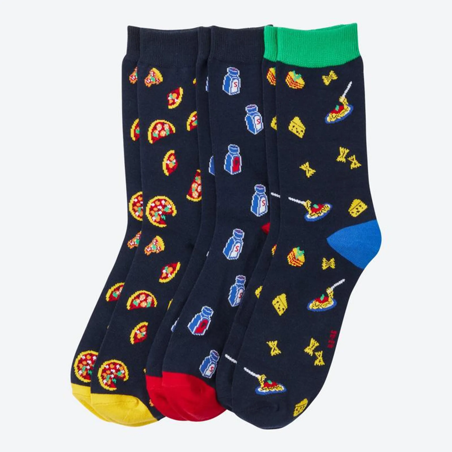 Unisex-Socken mit Trend-Muster, 3er-Pack