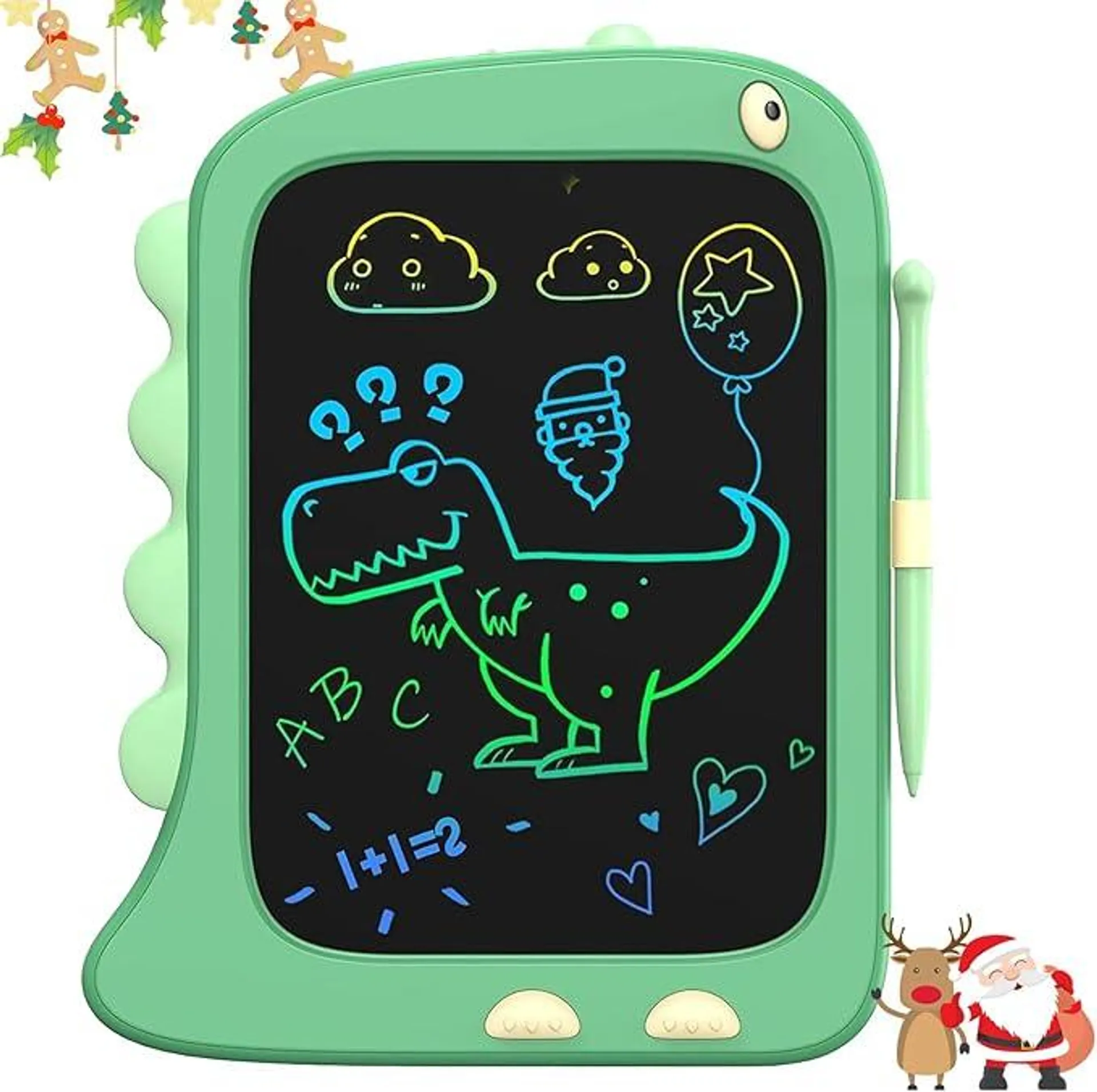 ORSEN LCD Schreibtafel Spielzeug ab 3 4 5 6 7 8 Jahre alt Junge Mädchen, 8,5-Zoll Bildschirm Zeichenbrett Maltafel, Dinosaurier Schreibtablett Weihnachten Kleine Geschenke für Kinder (Grün)