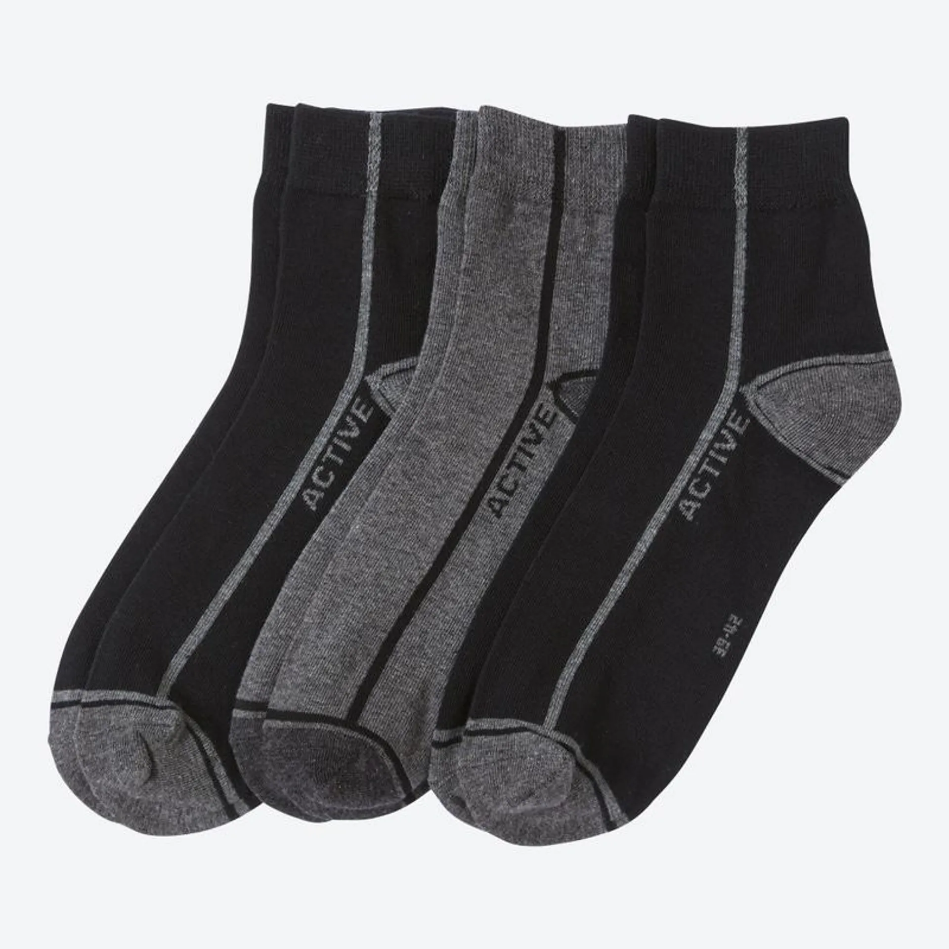 Herren-Kurzschaft-Socken, 3er-Pack