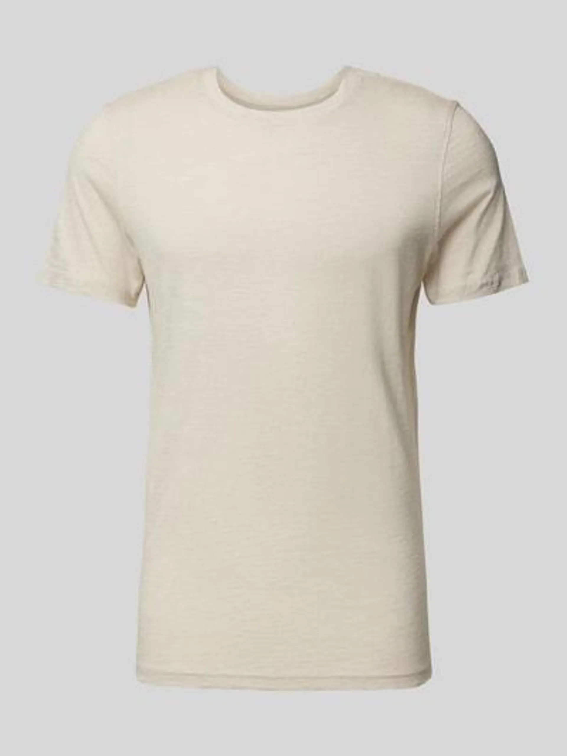 T-Shirt mit Rundhalsausschnitt in beige