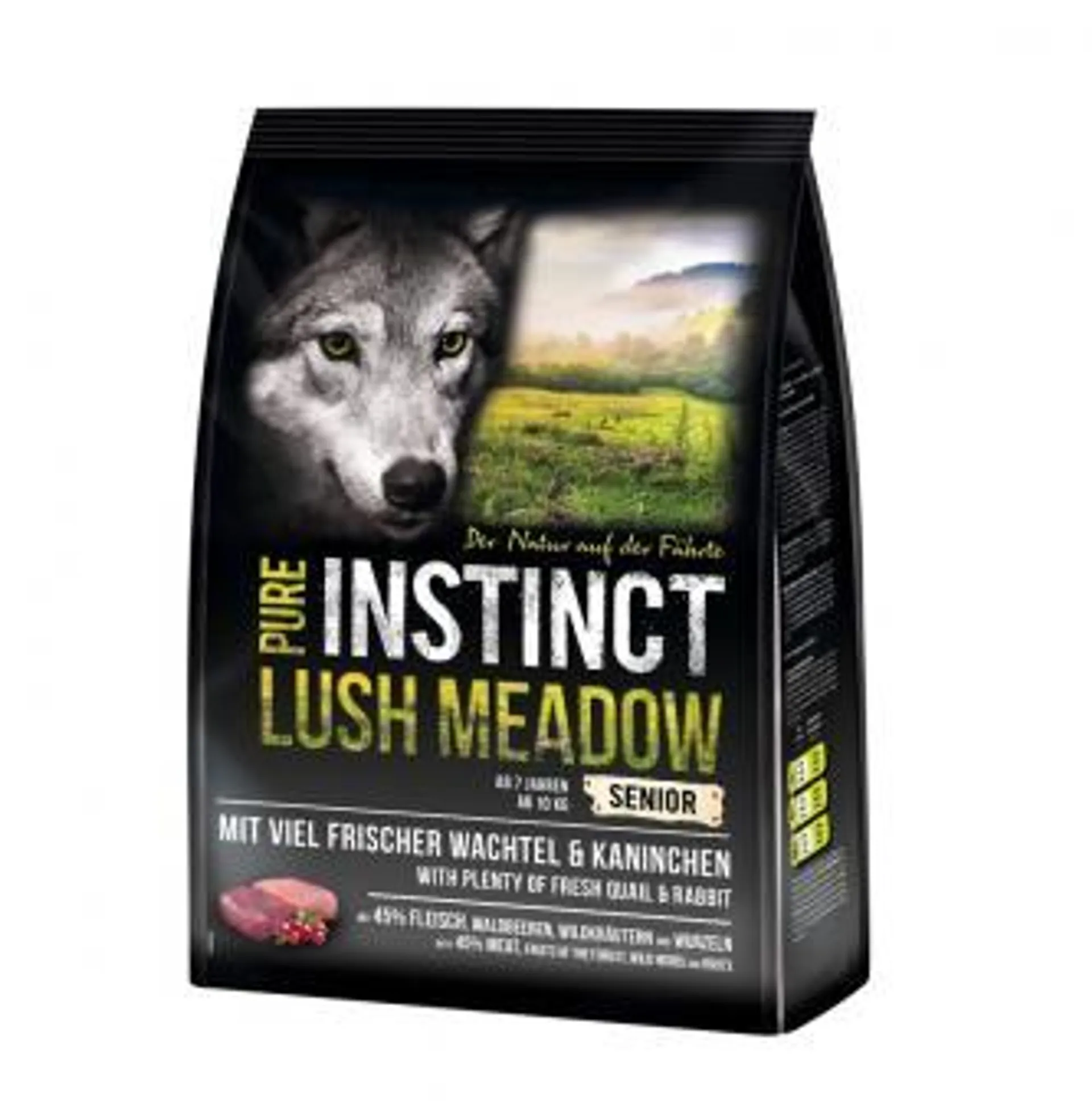 PURE INSTINCT Lush Meadow Senior 1 kg mit Kaninchen und Wachtel