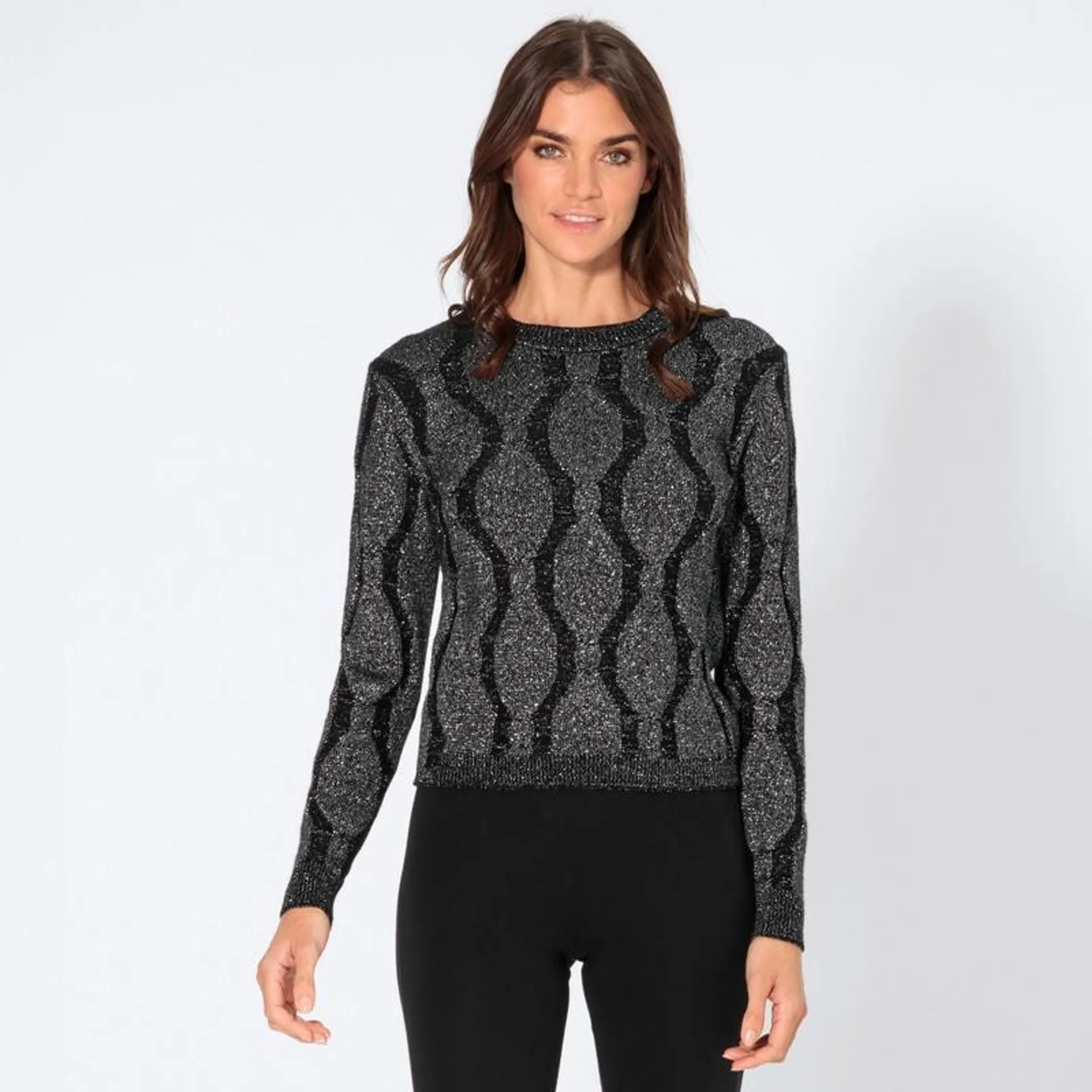 Damen-Pullover mit Lurex-Effektgarn