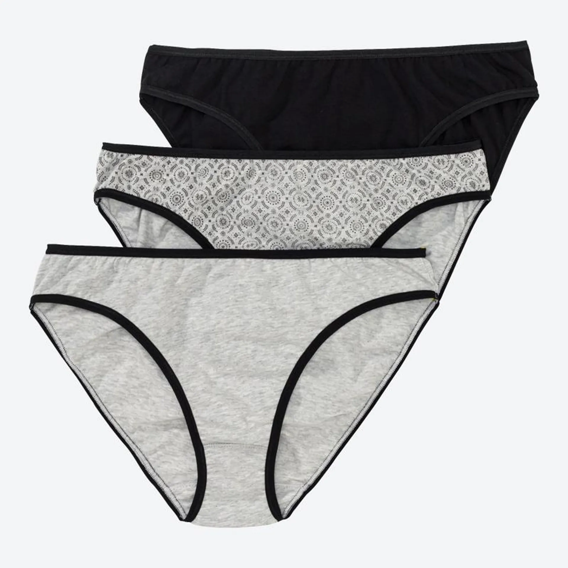 Damen-Minislip mit Kreis-Design, 3er-Pack