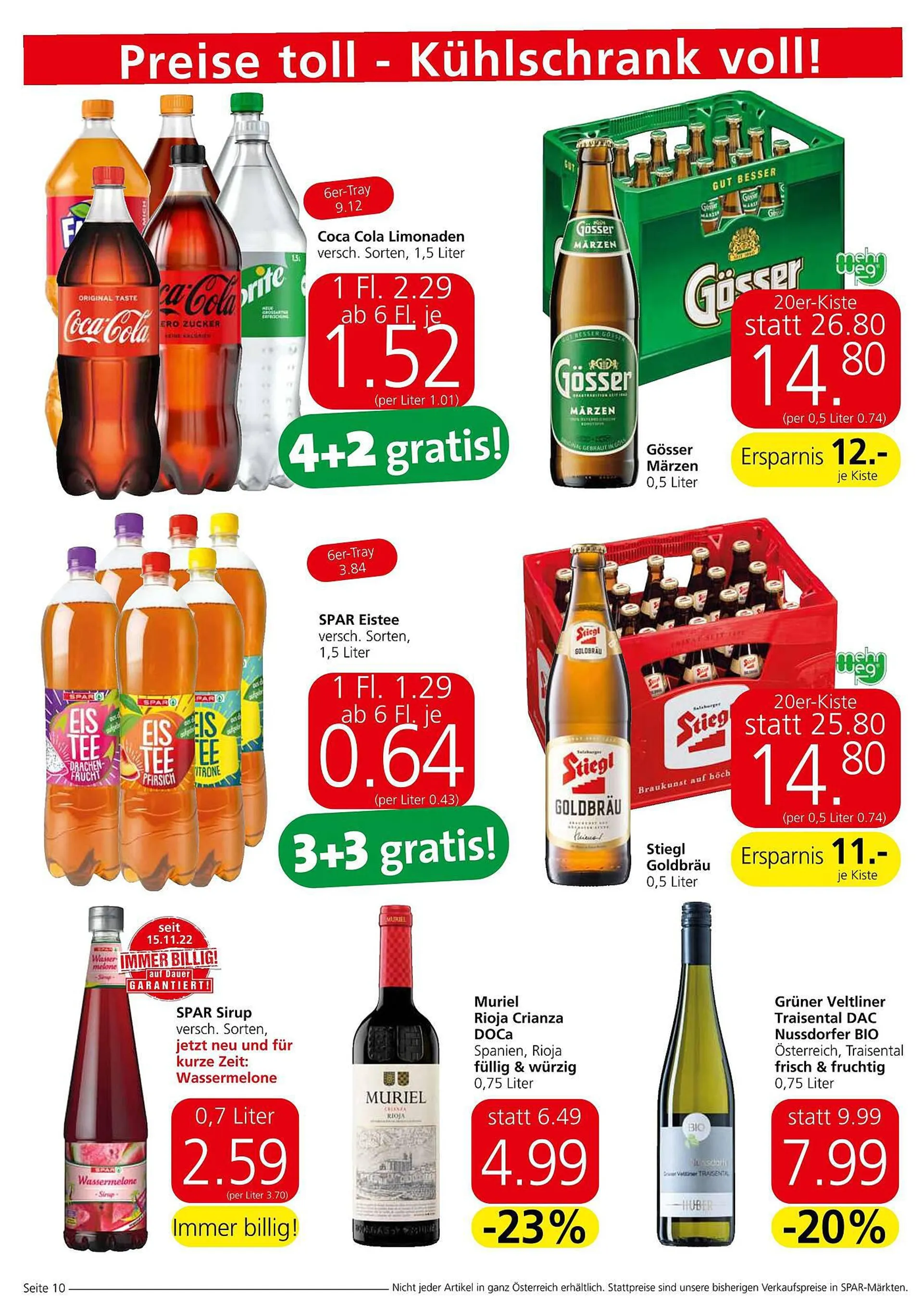 Spar Flugblatt von 24. August bis 30. August 2023 - Flugblätt seite  10