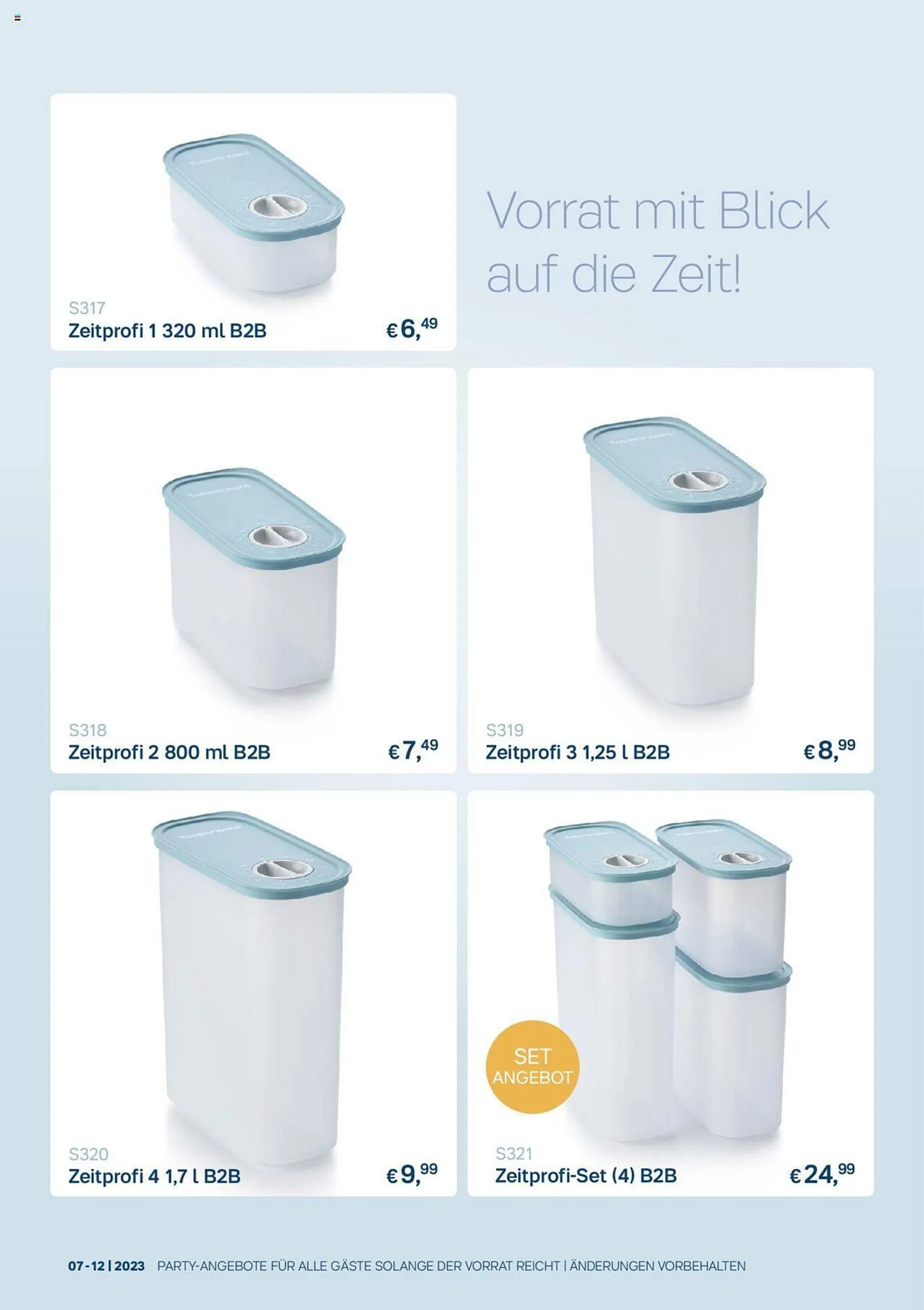 Tupperware Flugblatt von 3. Juli bis 31. Dezember 2023 - Flugblätt seite  3