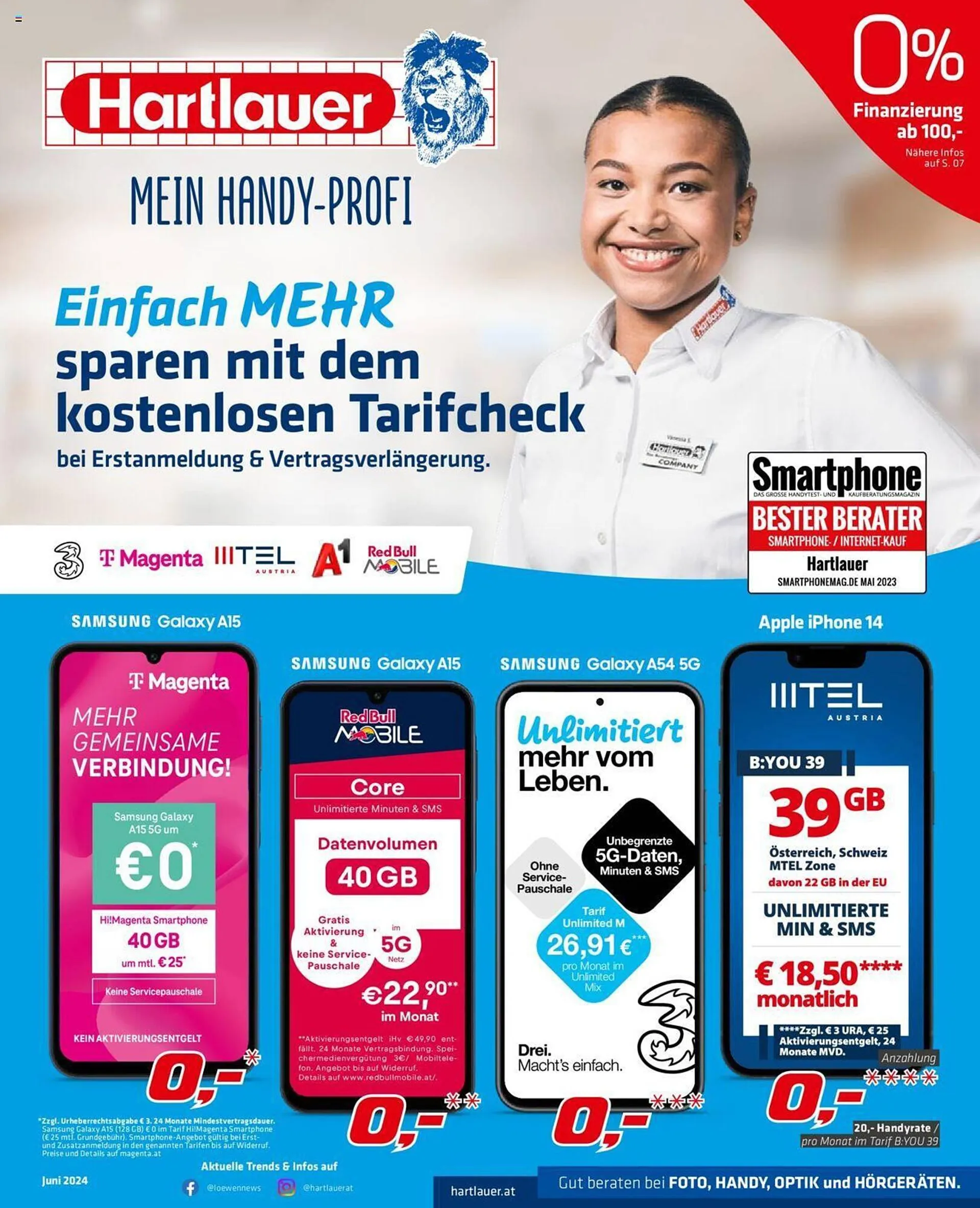 Hartlauer Flugblatt von 1. Juni bis 30. Juni 2024 - Flugblätt seite  1