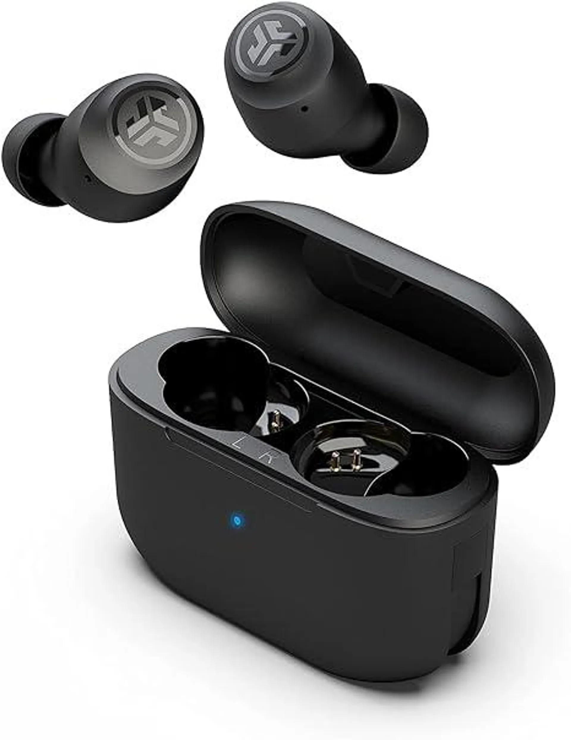 JLab Go Air Pop In Ear Kopfhörer Bluetooth Kabellos, True Wireless Kopfhörer mit Mikrofon, 32+ Stunden Headphones, Ohrhörer Kabellose, Earbuds mit USB Ladebox, Dual Connect, EQ3 Sound, Schwarz