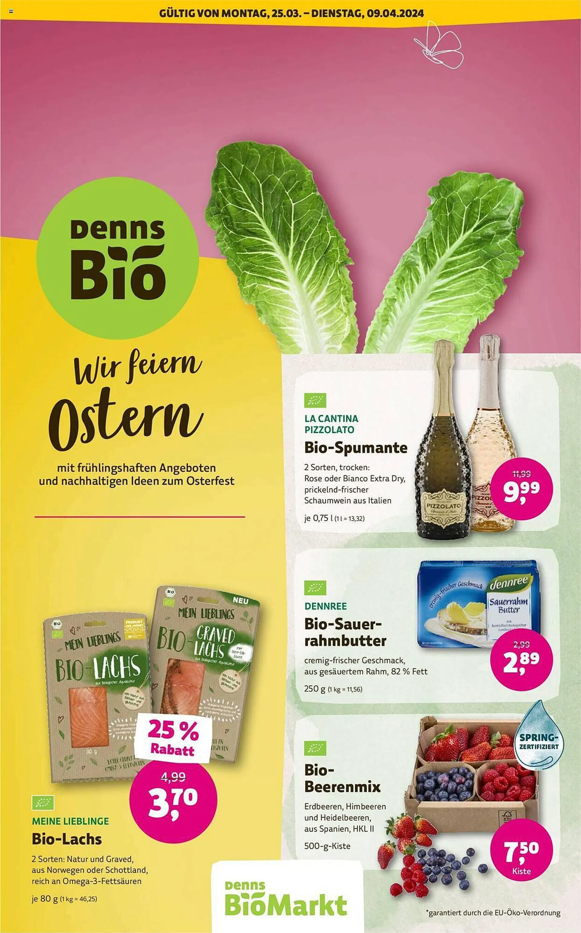 Denn's Biomarkt Flugblatt von 25. März bis 9. April 2024 - Flugblätt seite  