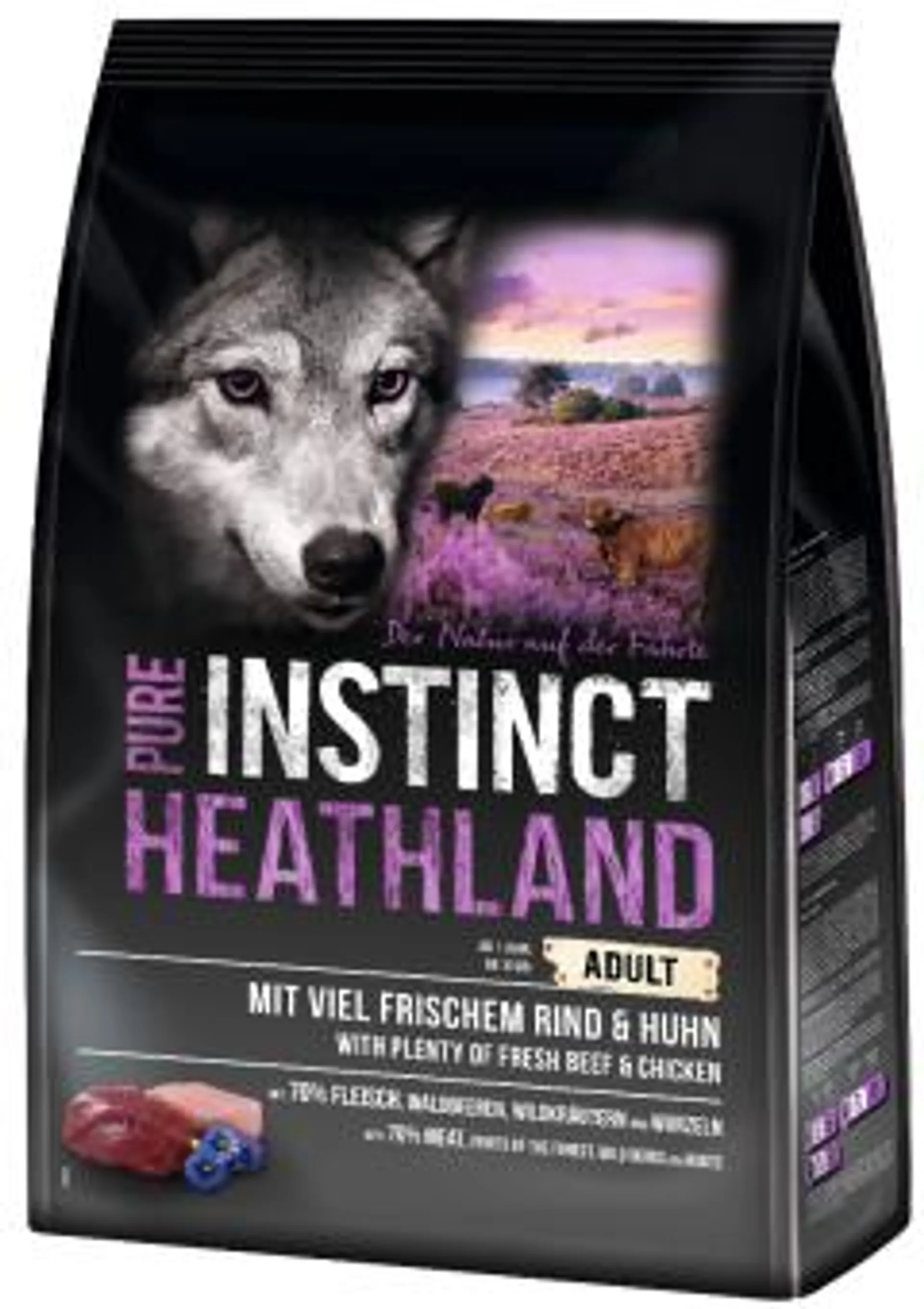 PURE INSTINCT Heathland Adult 4kg mit Rind und Huhn