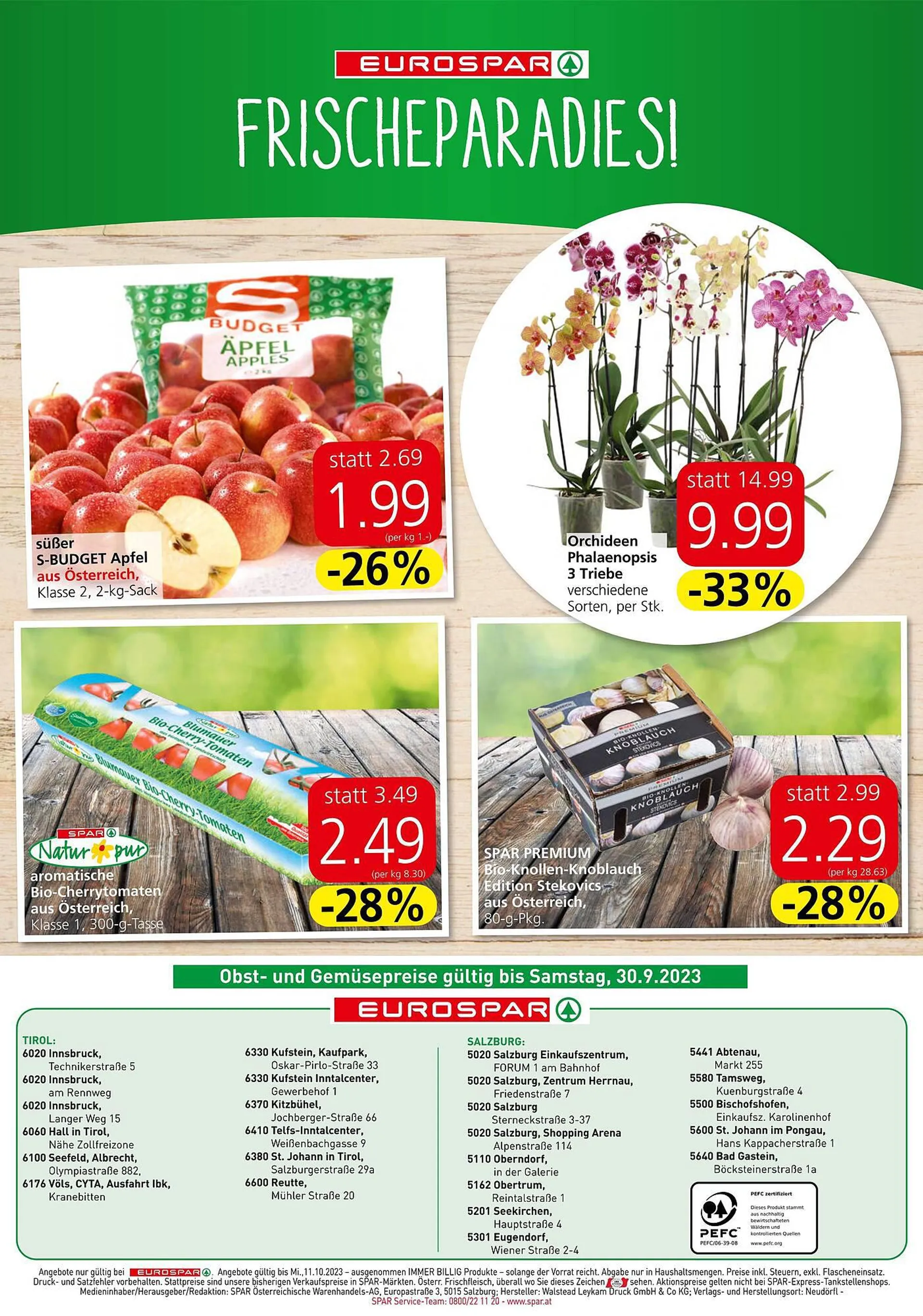 Eurospar Flugblatt von 28. September bis 11. Oktober 2023 - Flugblätt seite  16