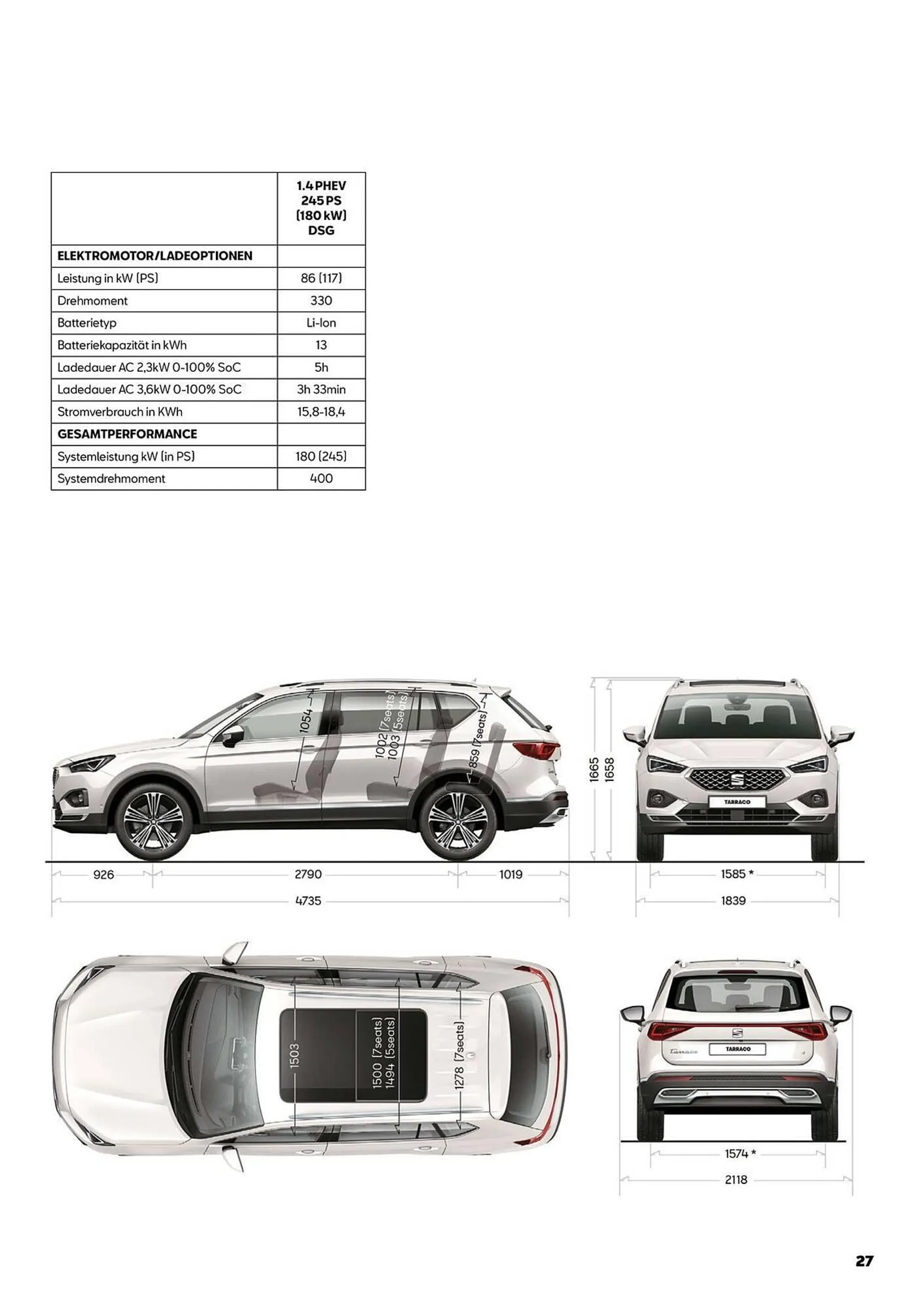 Seat Tarraco Flugblatt von 3. November bis 3. November 2024 - Flugblätt seite  27