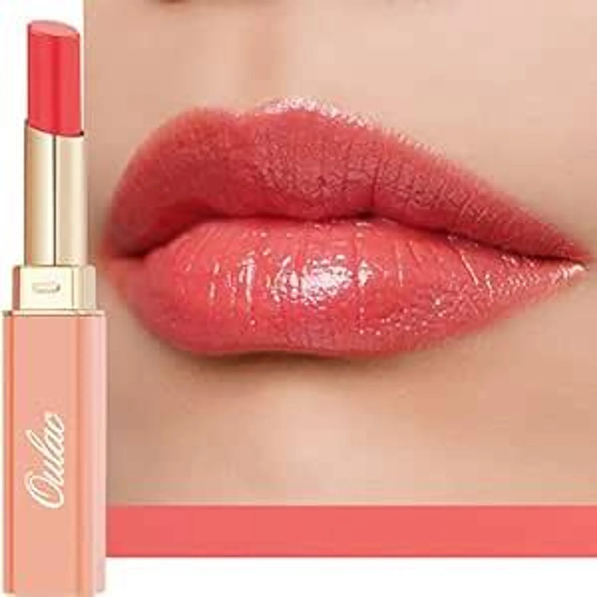 Oulac 2 in1 Lippenstift und Lip Balm, Saftiger und Glänzender lippenpflege Lippenstift,Geschmeidige und Hydratisierte Lippen, Glänzendes Finish für trockene, rissige und spröde Lippen, Vegan (04)