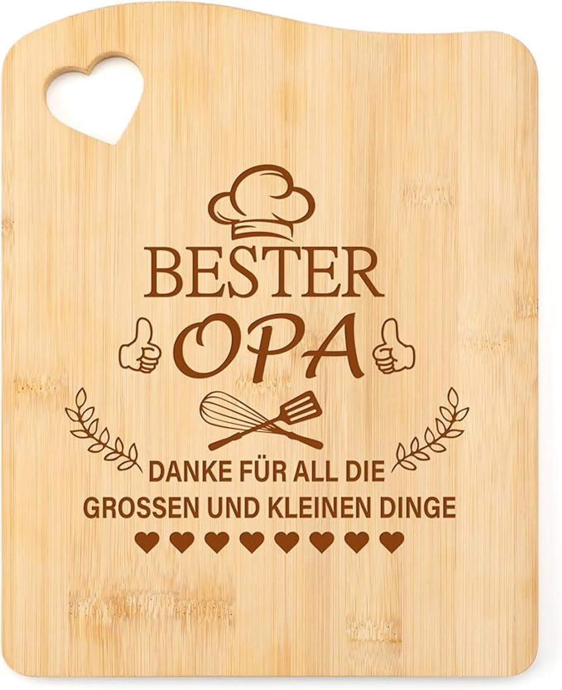 Tulolvae Opa Geschenk, Bambus Schneidebrett Geschenke für Bester Opa zum Geburtstag Weihnachten Ostern, Geburtstagsgeschenk Vatertagsgeschenke für Opa Von Enkel