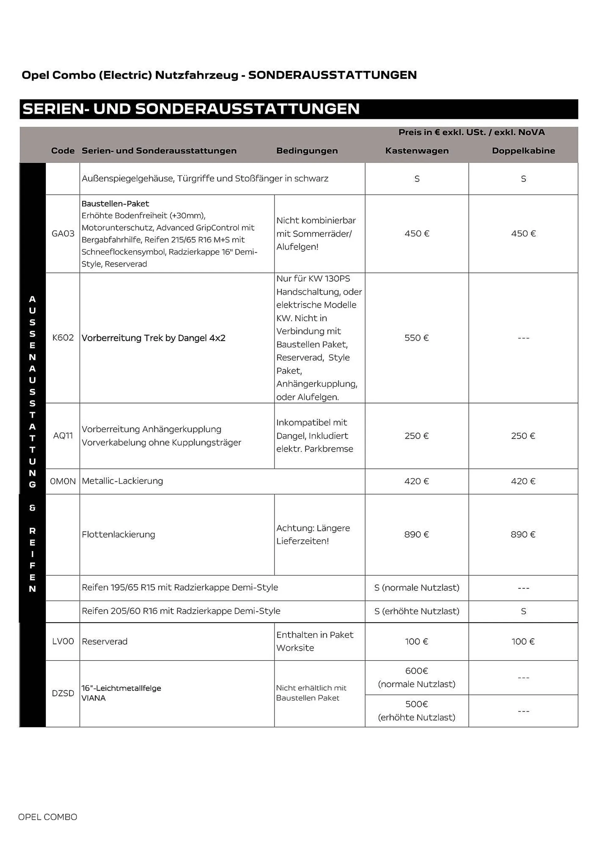 Opel Combo Cargo Flugblatt - 8