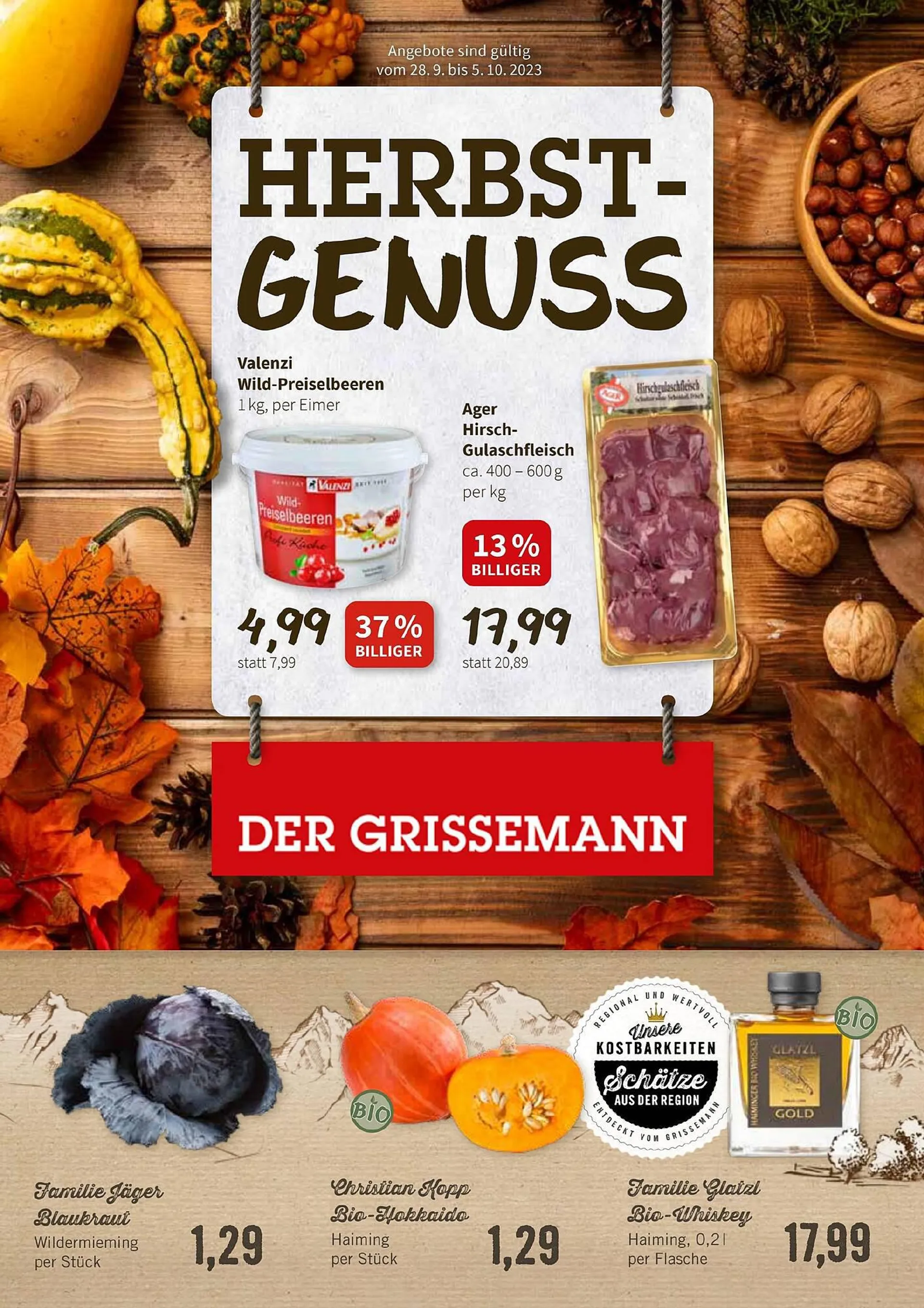 Der Grissemann Flugblatt von 28. September bis 5. Oktober 2023 - Flugblätt seite  1