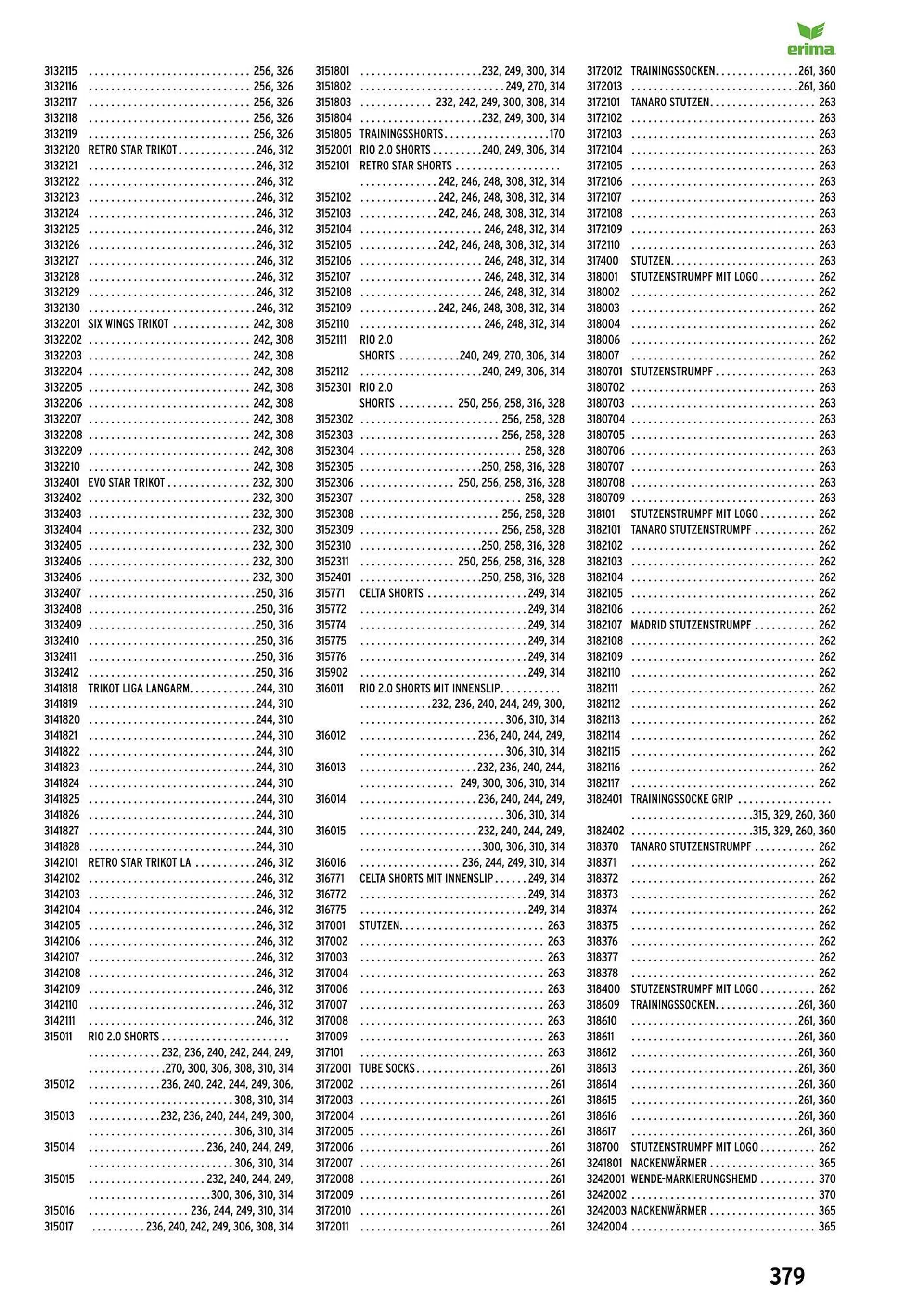 ERIMA Flugblatt von 2. Jänner bis 31. Dezember 2024 - Flugblätt seite  379