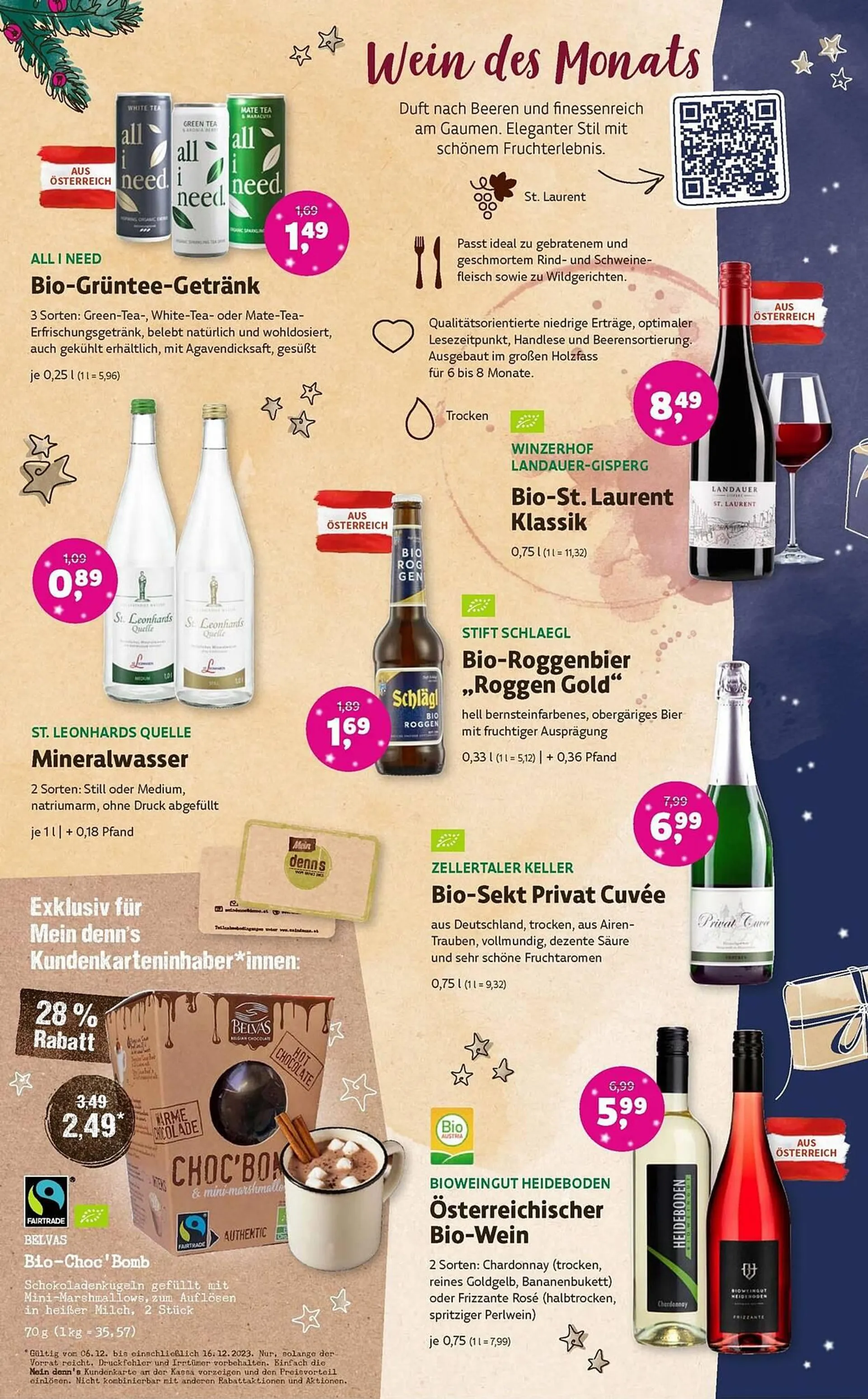 Denn's Biomarkt Flugblatt von 6. Dezember bis 16. Dezember 2023 - Flugblätt seite  9