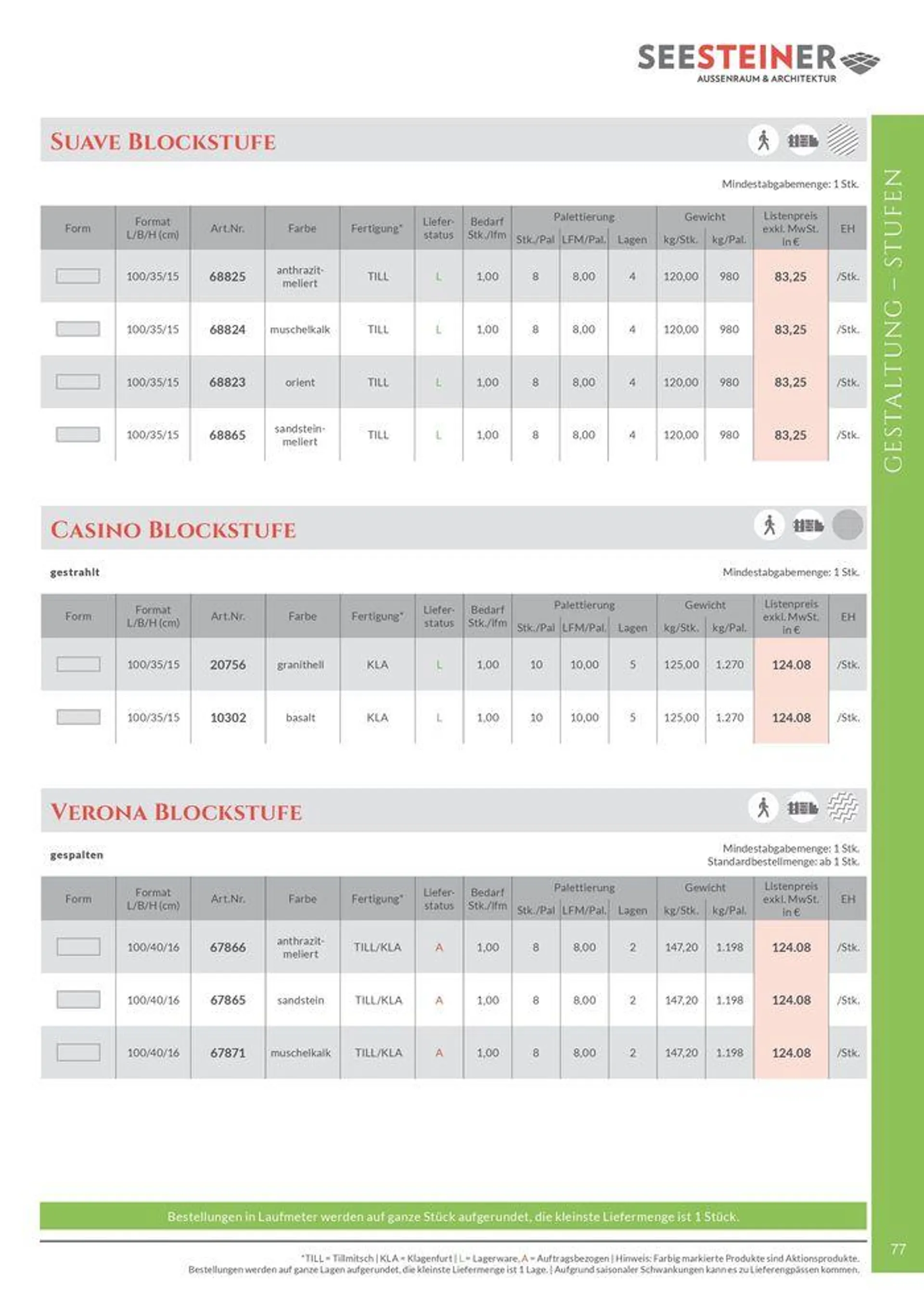 Preis Liste 2024 von 31. Mai bis 31. Dezember 2024 - Flugblätt seite  79