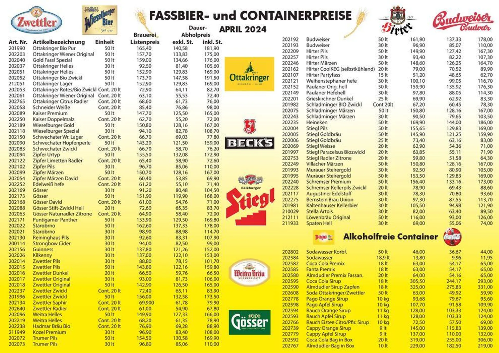 Krause Getränke Fassbier-und-containerpreise - 1