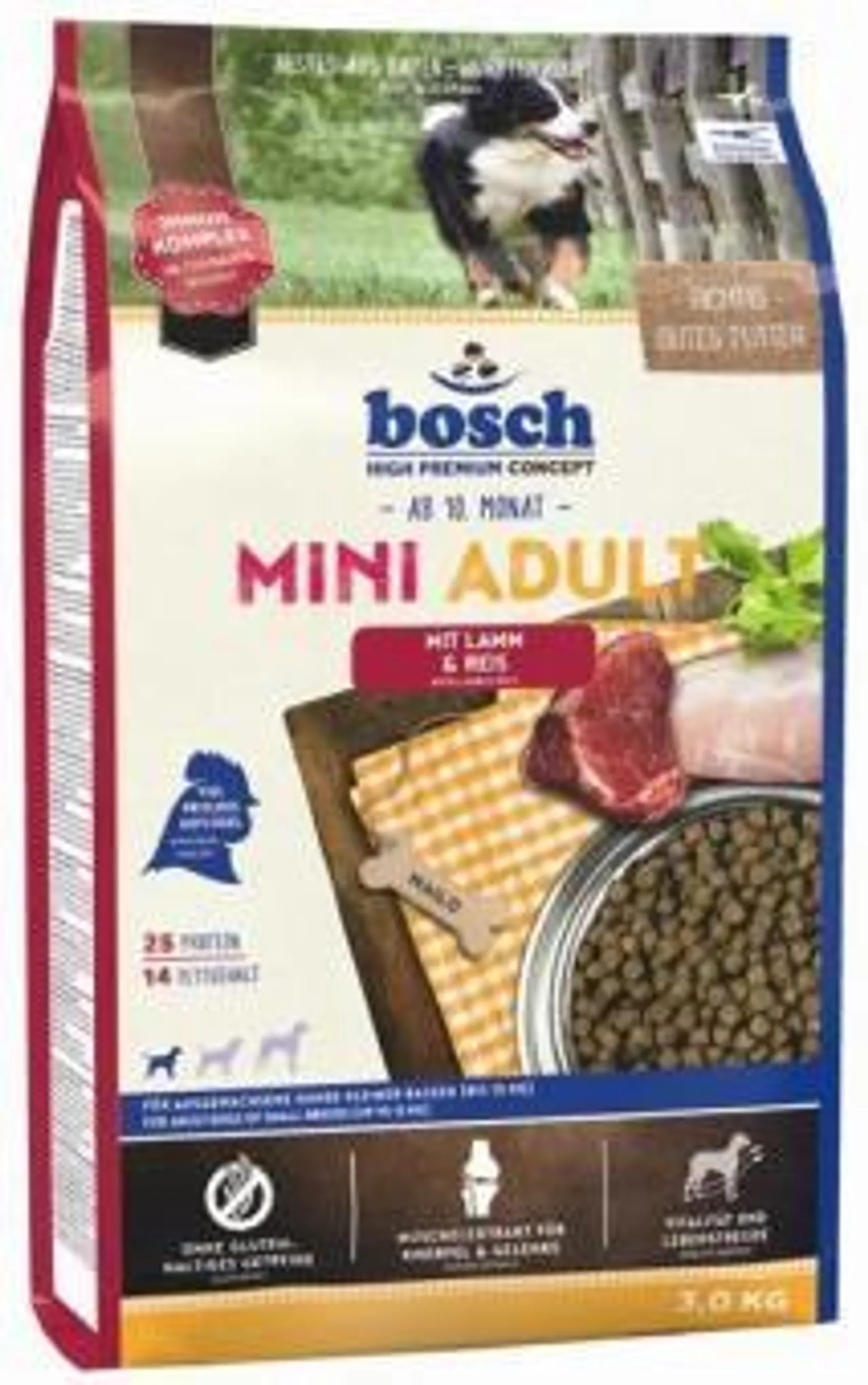 bosch High Premium Concept Mini Adult 3kg mit Lamm und Reis