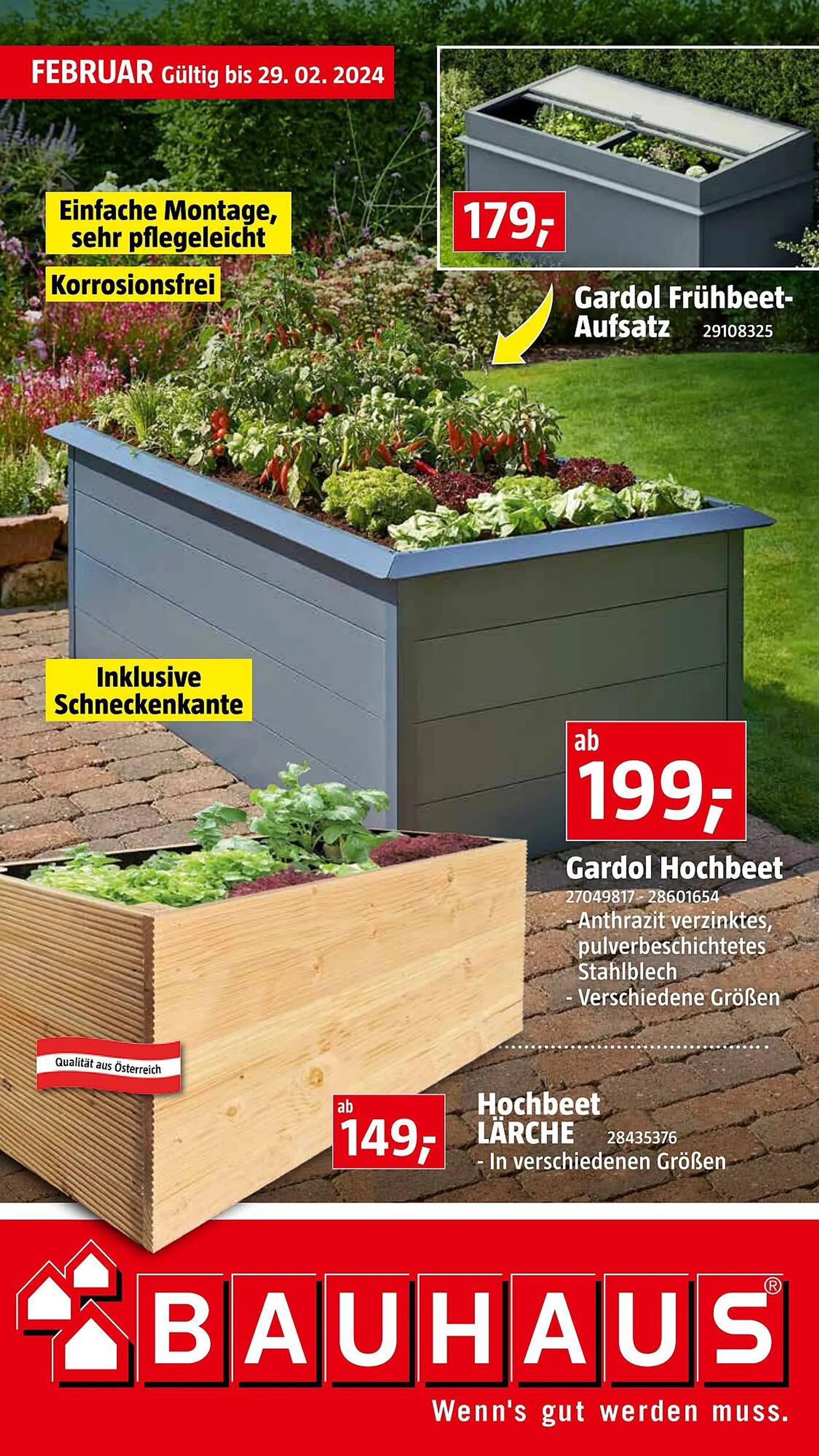 Bauhaus Flugblatt von 31. Jänner bis 29. Februar 2024 - Flugblätt seite  