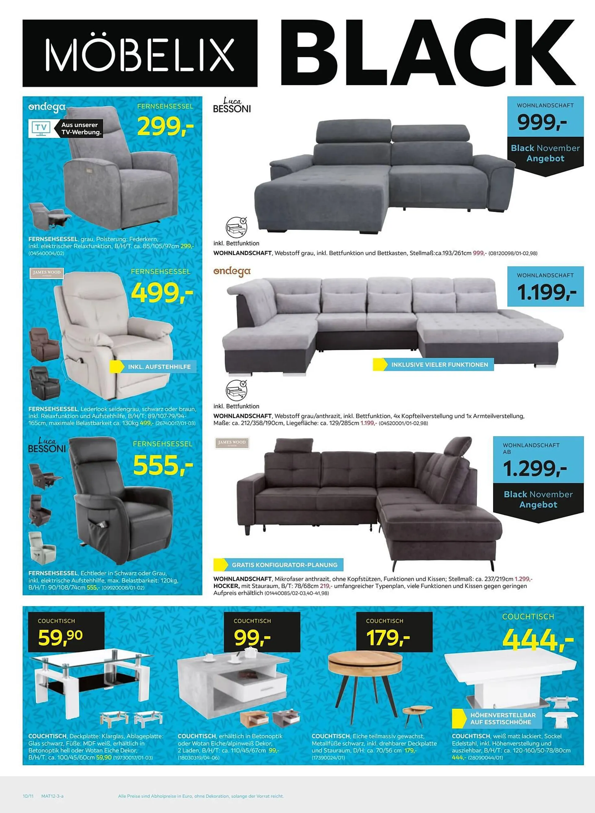 Möbelix Flugblatt von 19. November bis 28. November 2023 - Flugblätt seite  10