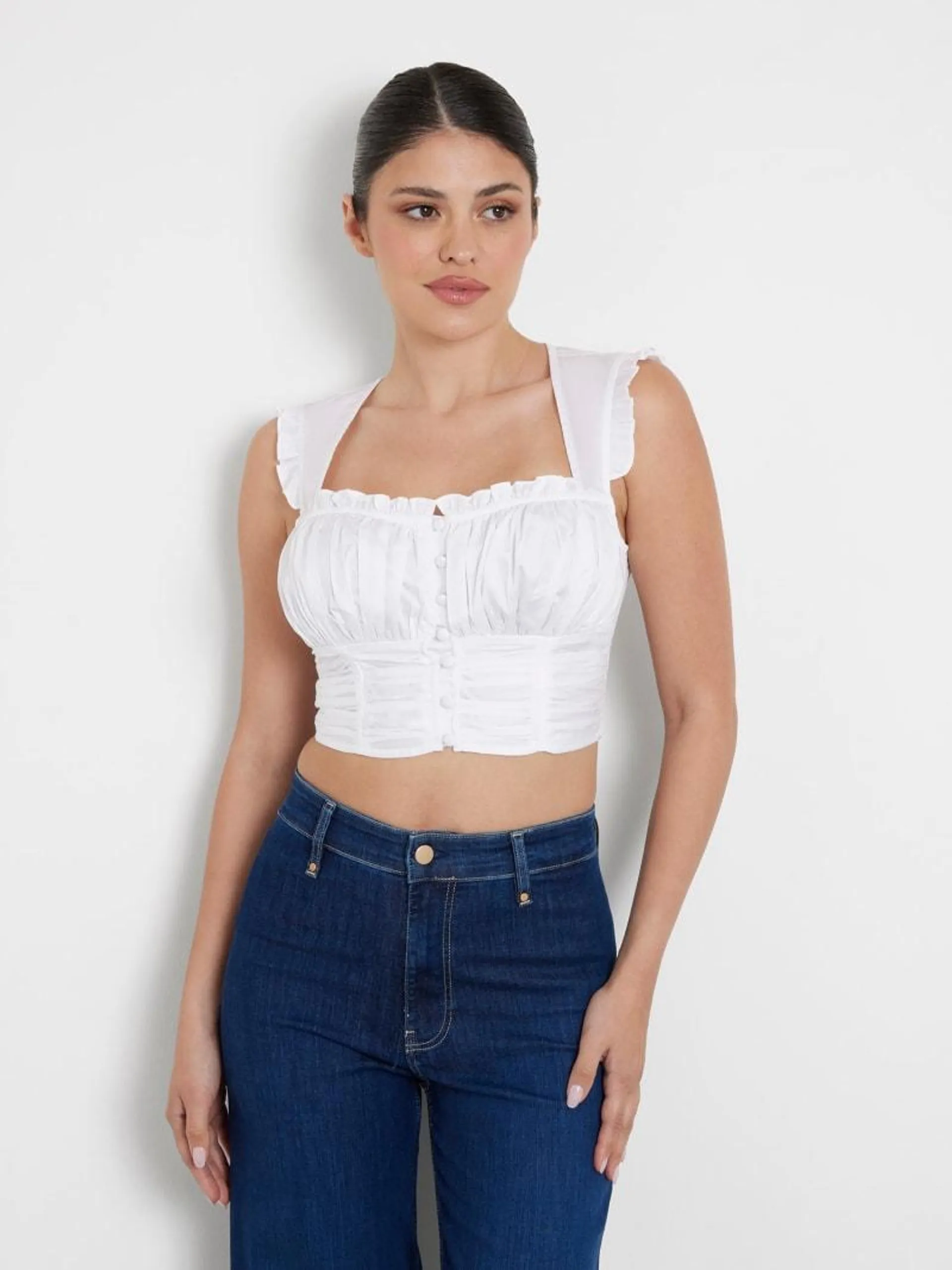 Bustier-top aus baumwolle