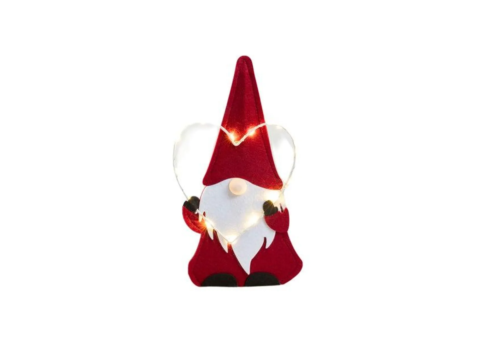 LED-Santa auf Holzbasis "Tradition" - 18x35 cm