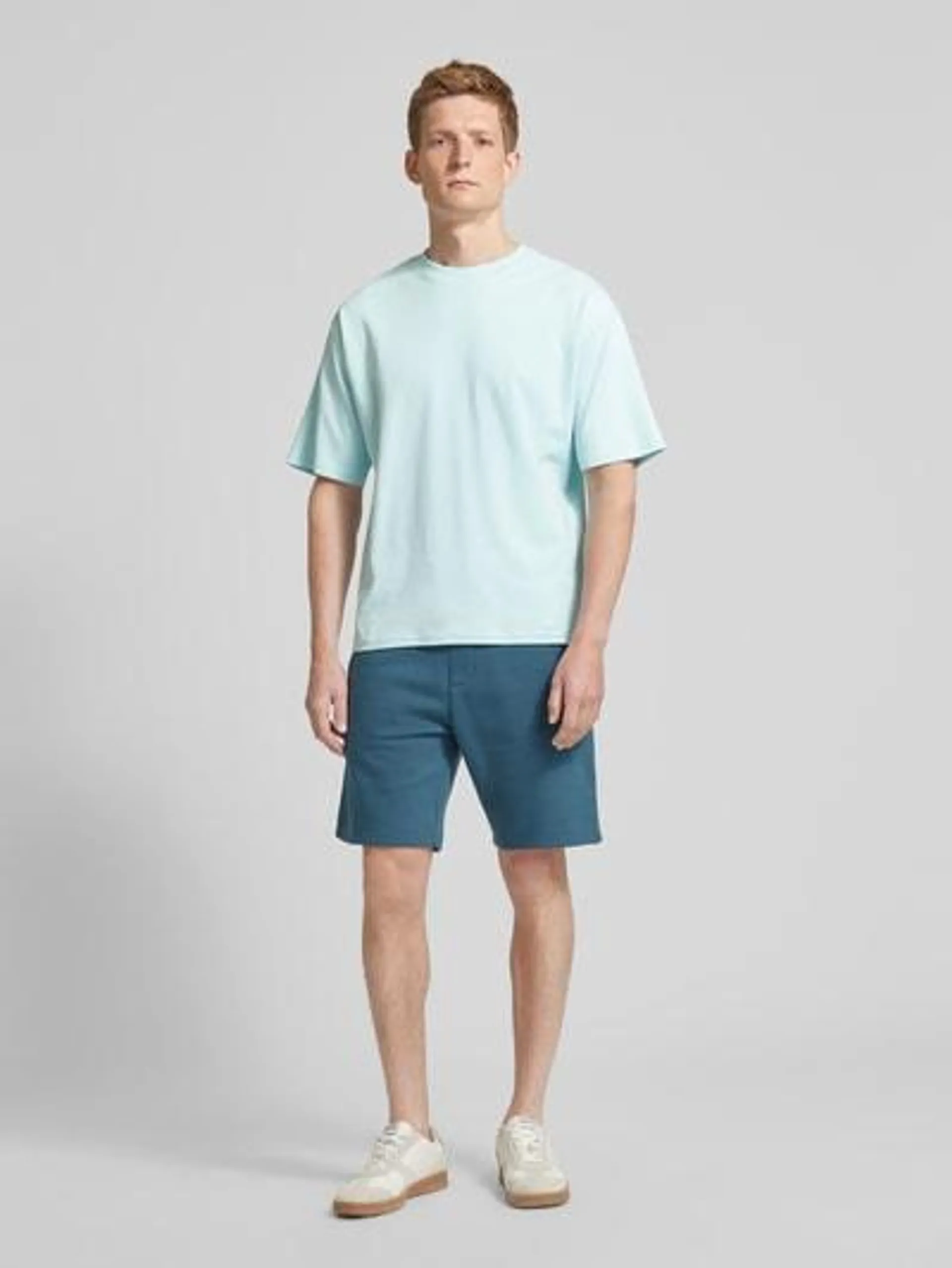 Regular Fit Sweatshorts mit Eingrifftaschen in petrol