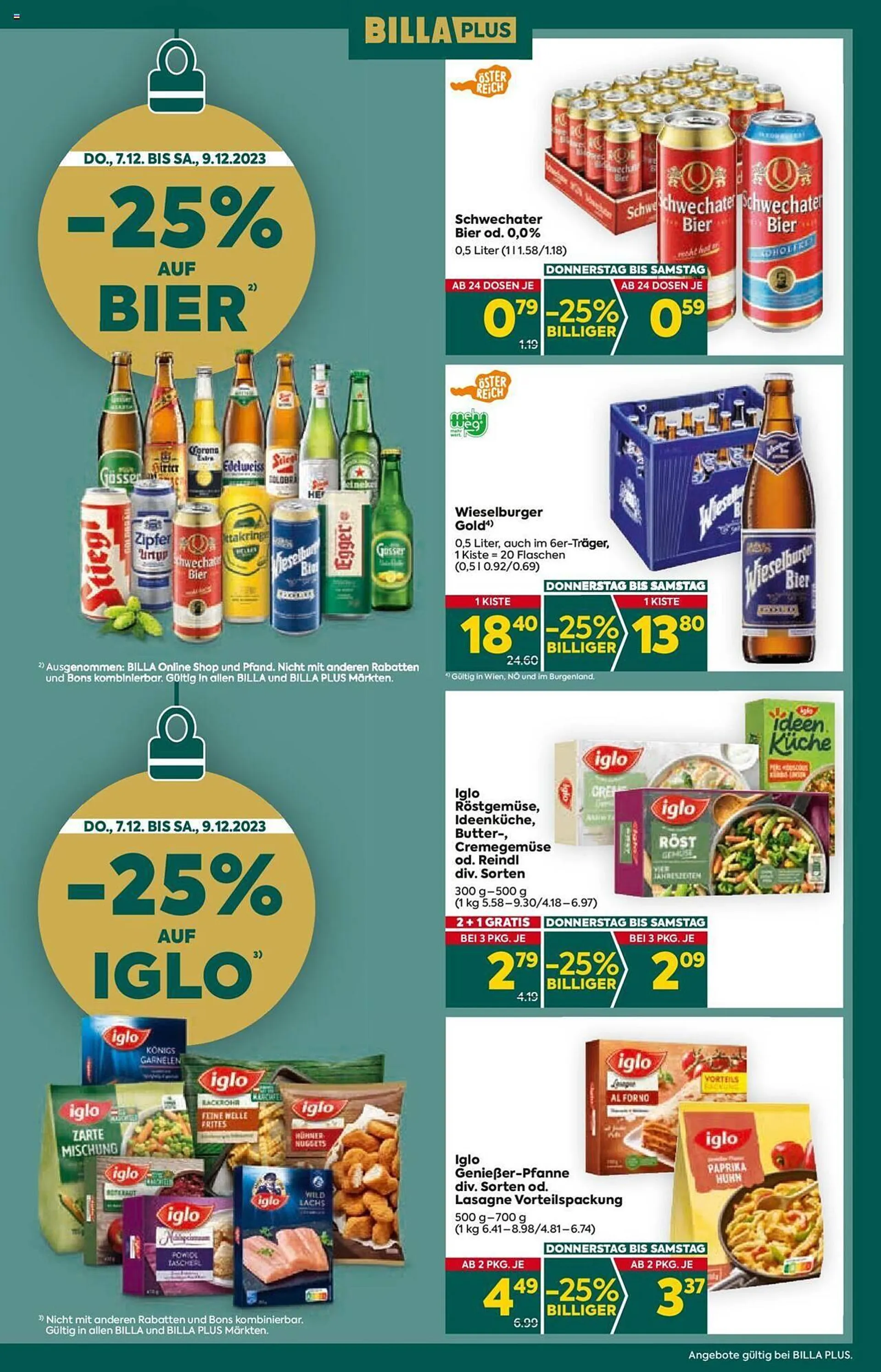 Billa Flugblatt von 7. Dezember bis 13. Dezember 2023 - Flugblätt seite  3