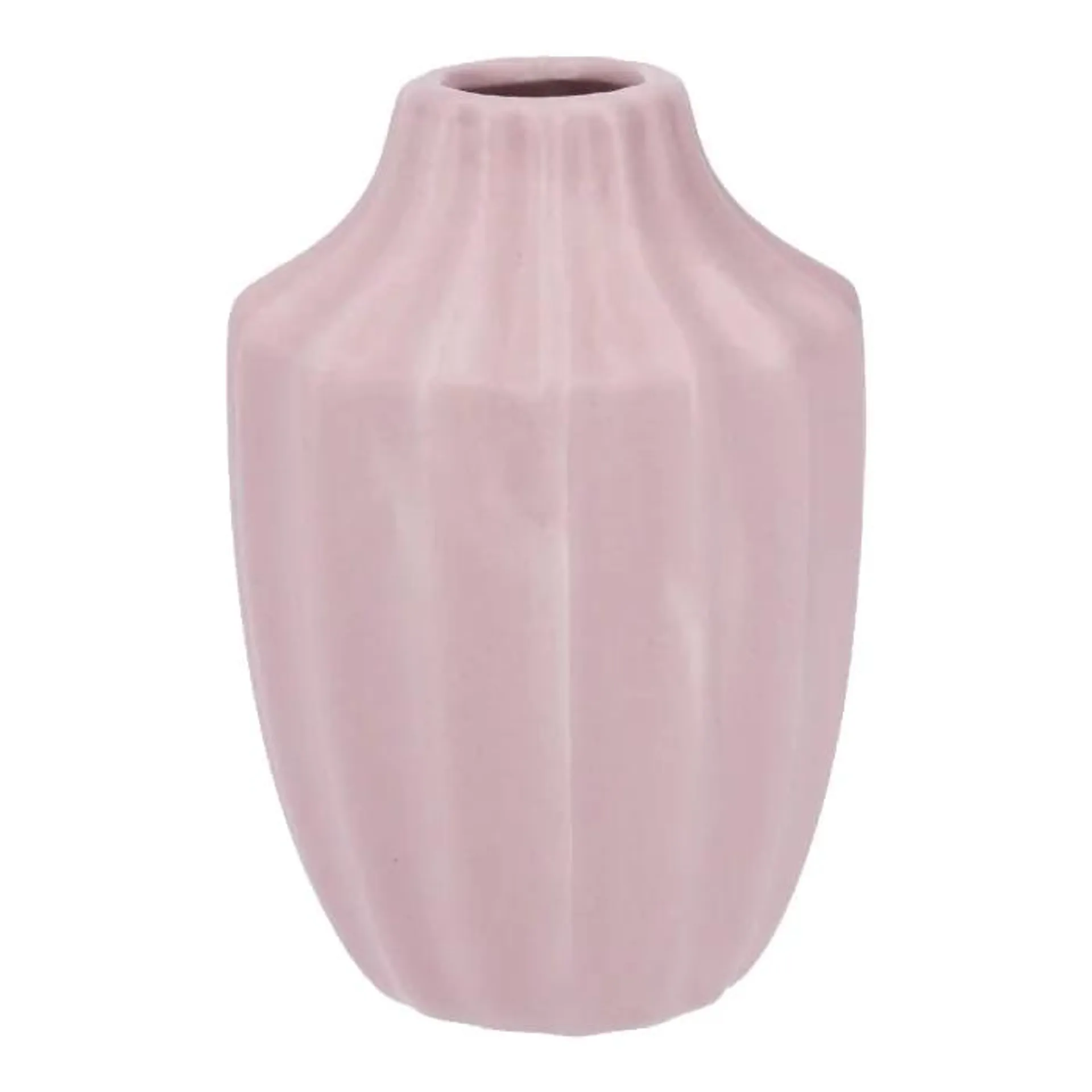 Vase Design, Streifen/rosa, 12 cm