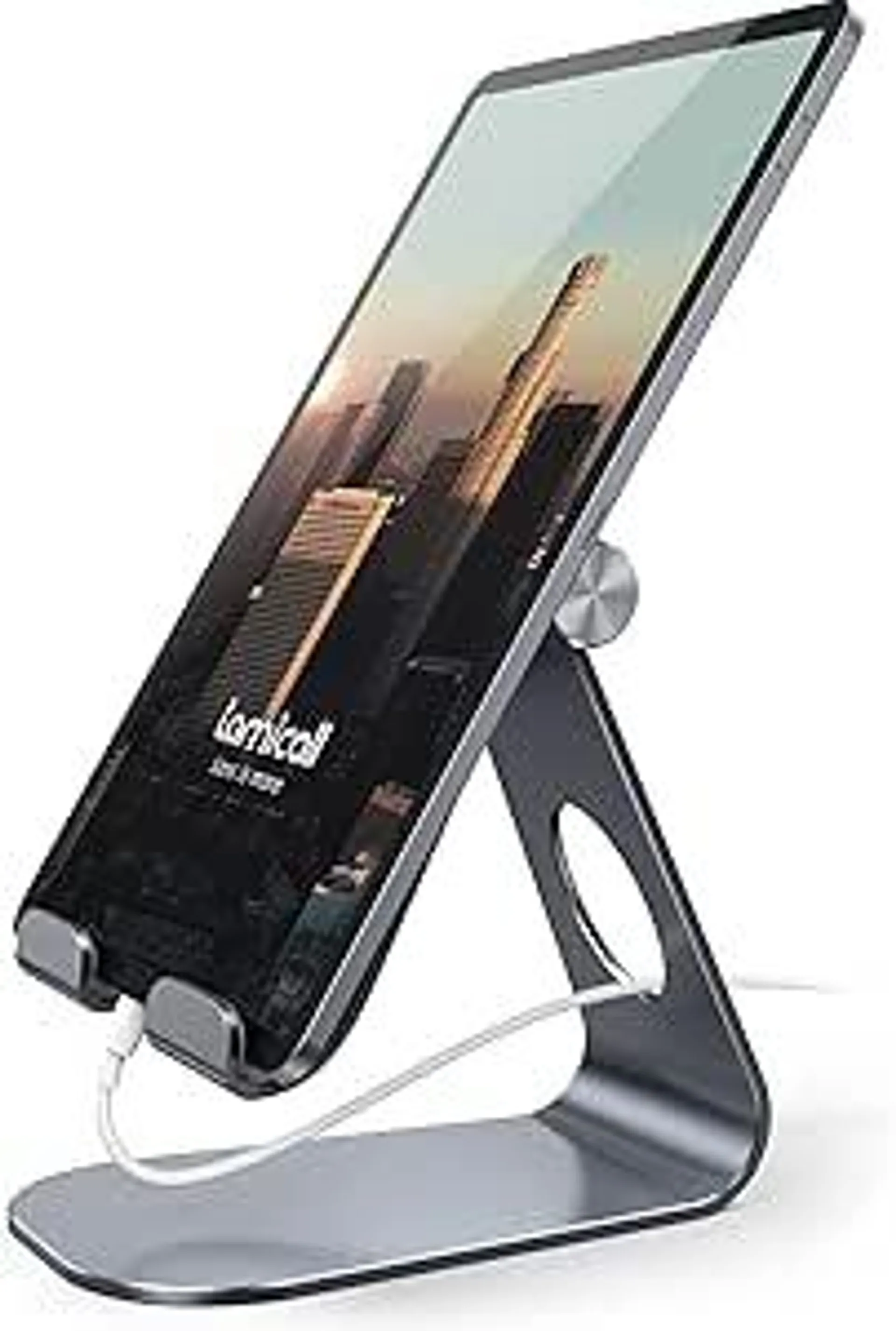 Lamicall Tablet Ständer Verstellbare, Tablet Halterung - Universal Halter, Halterung, Dock für 2024 iPad Pro 9.7, 10.5, 11, 12.9, iPad Air Mini 2 3 4, Samsung Tab, und Tablet mit 4.7-13 Zoll - Grau