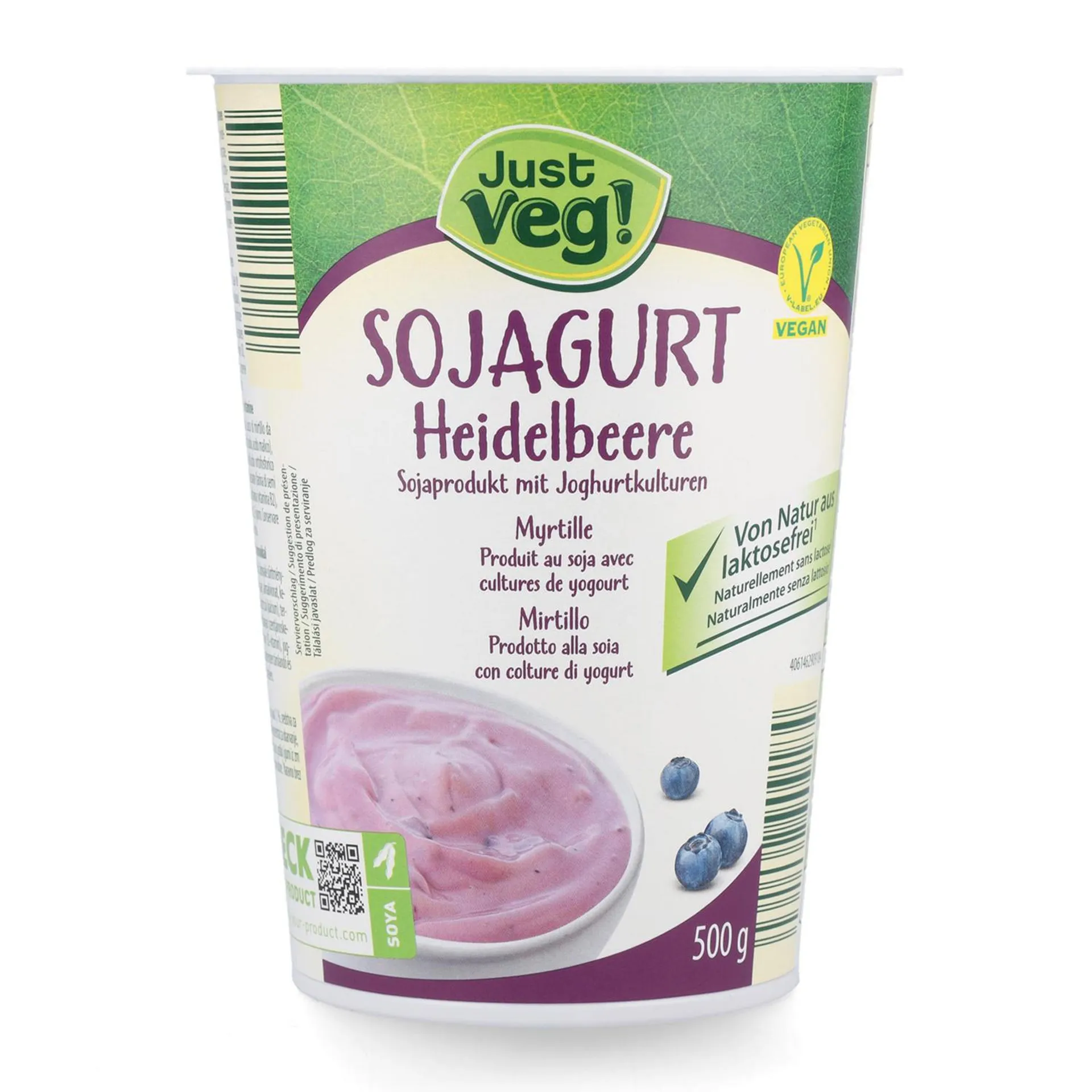 Just Veg Sojagurt Frucht, Heidelbeere