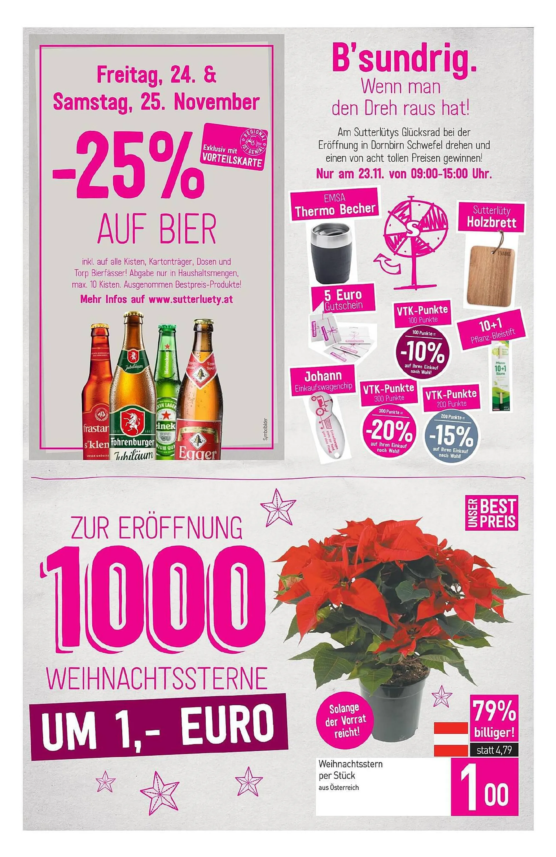 Sutterlüty Flugblatt von 23. November bis 7. Dezember 2023 - Flugblätt seite  20