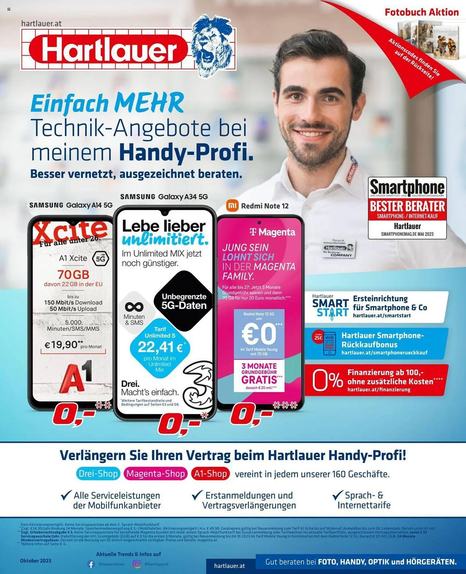 Hartlauer Flugblatt von 24. September bis 31. Oktober 2023 - Flugblätt seite  1