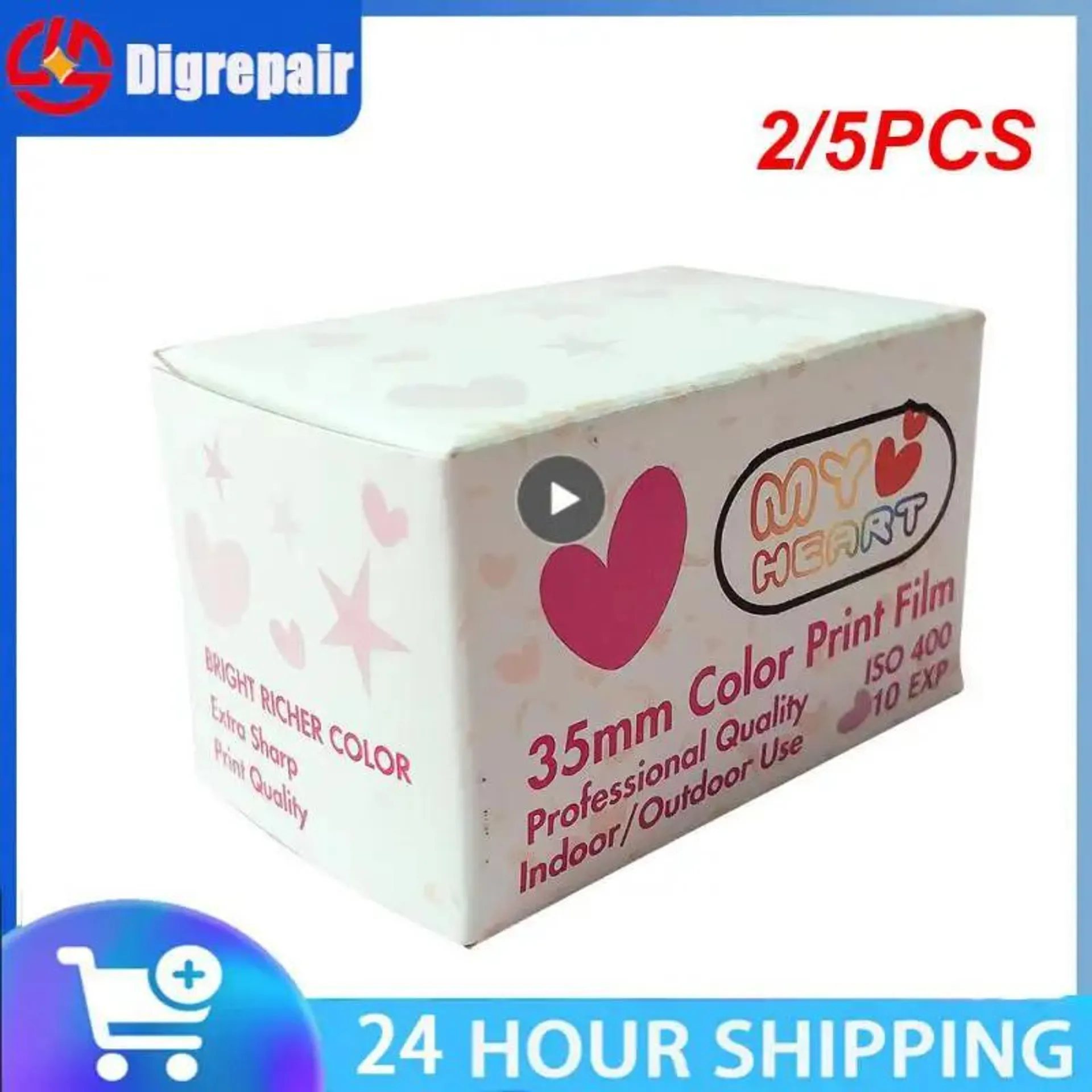 2/5PCS Camera Color Film Sweetheart Vintage Small Sealed Package 400 Sensitivity Camera Accessories Color Film 35mm Film