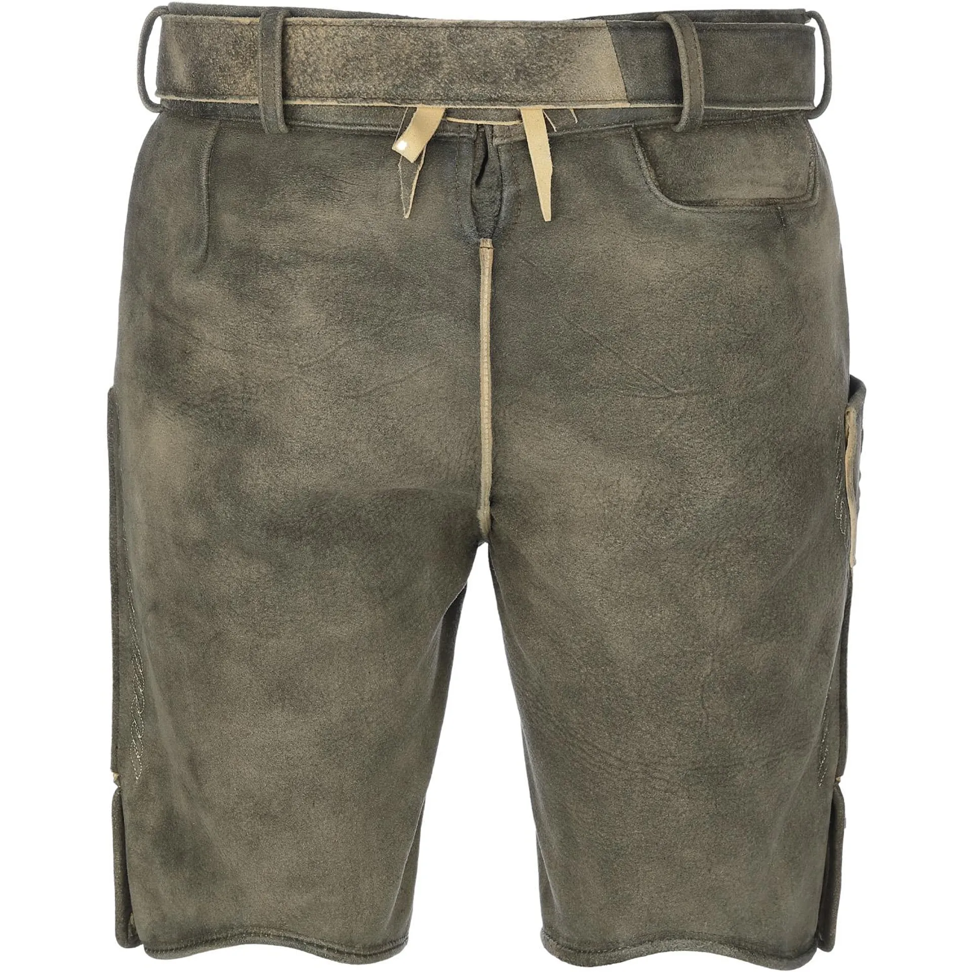 Herren Hirschlederhose “Hirschvogel”, Grau-Braun