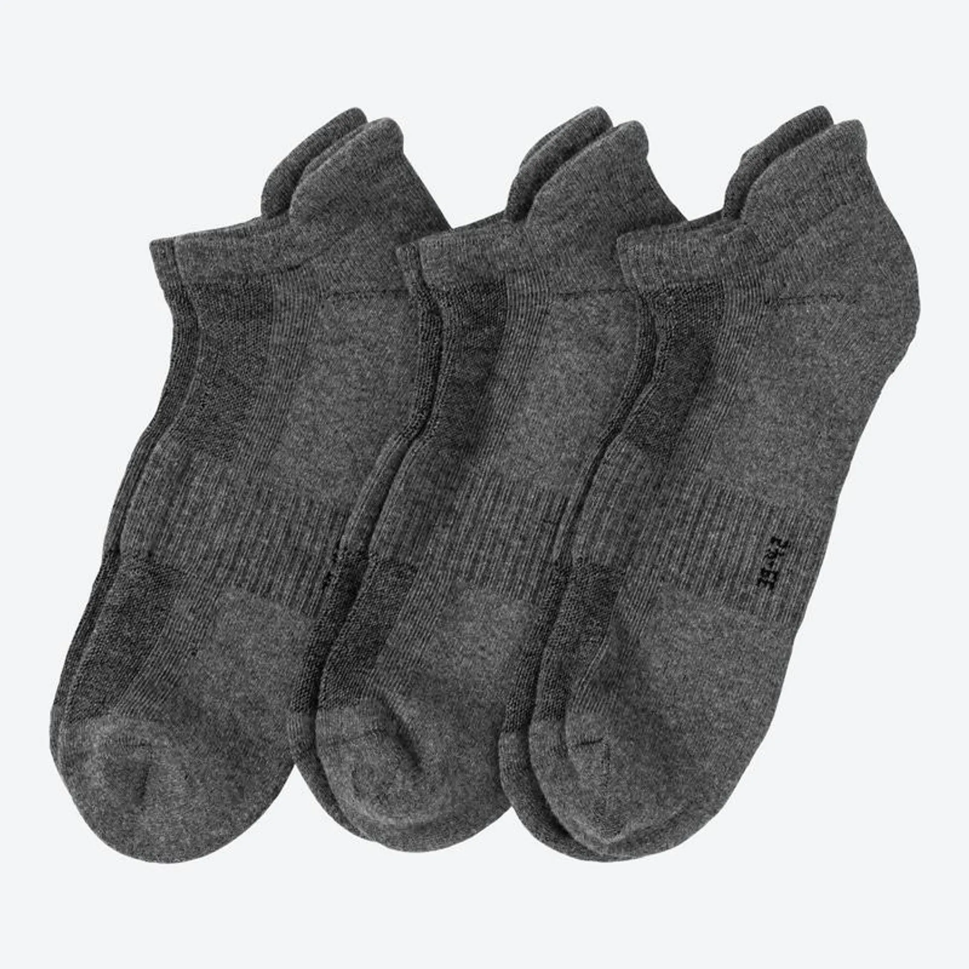 Sport-Sneaker-Socken mit Fersenschutz, 3er-Pack